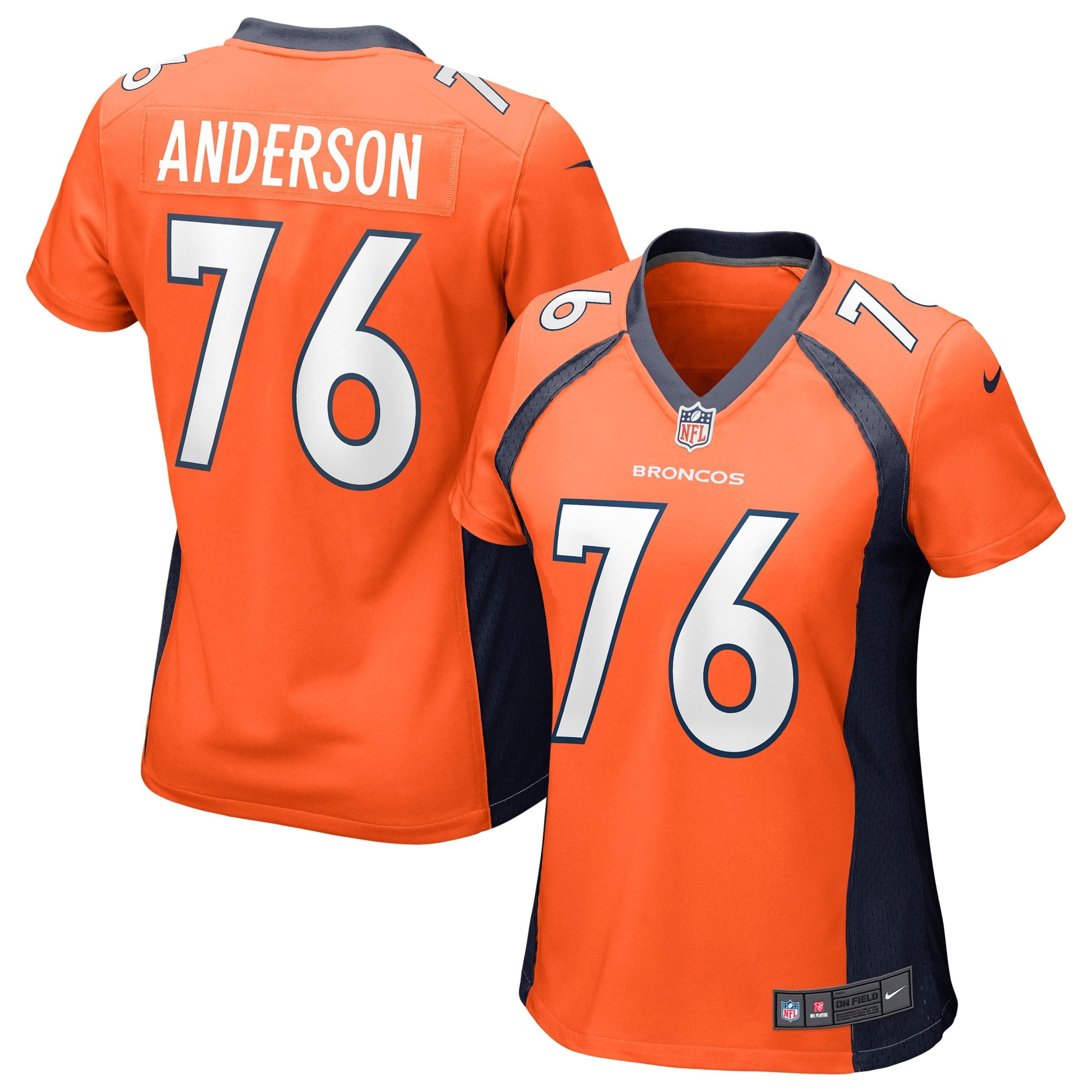 Women's Nike Calvin Anderson Orange Denver Broncos Game Jersey - vstockx