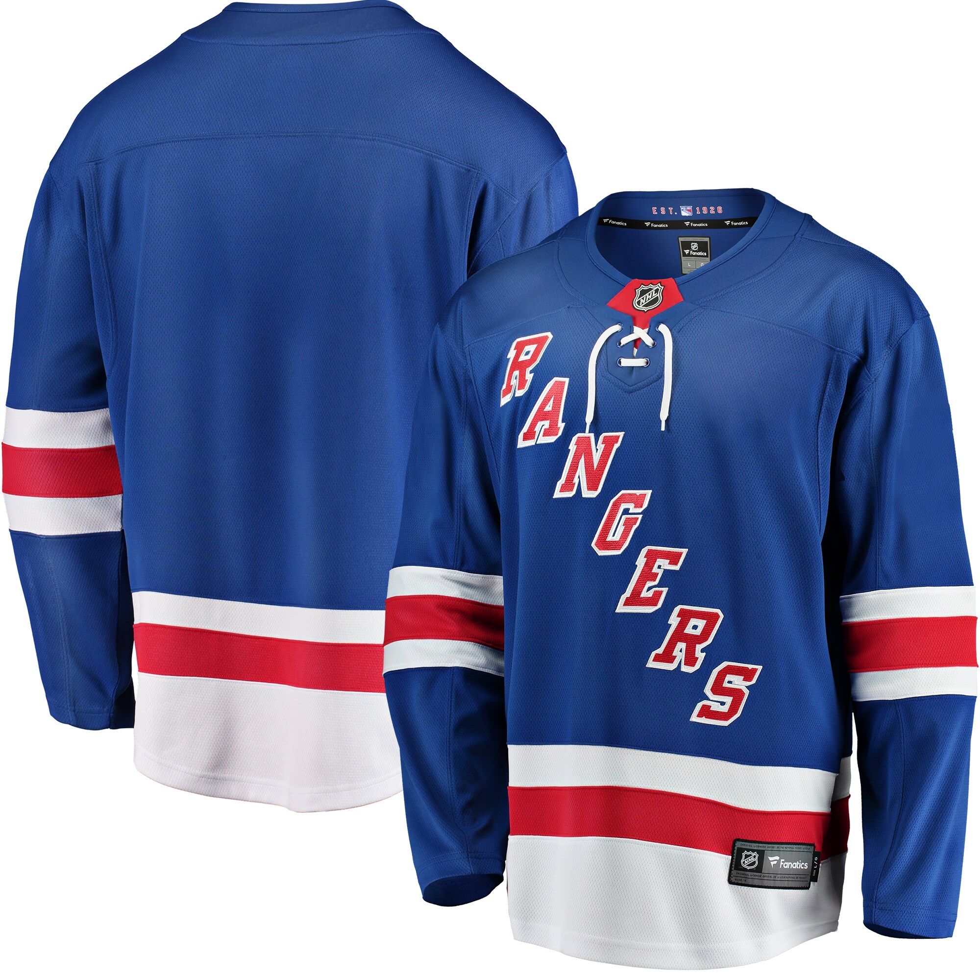 New York Rangers Fanatics Branded Breakaway Home Jersey - Blue - vstockx
