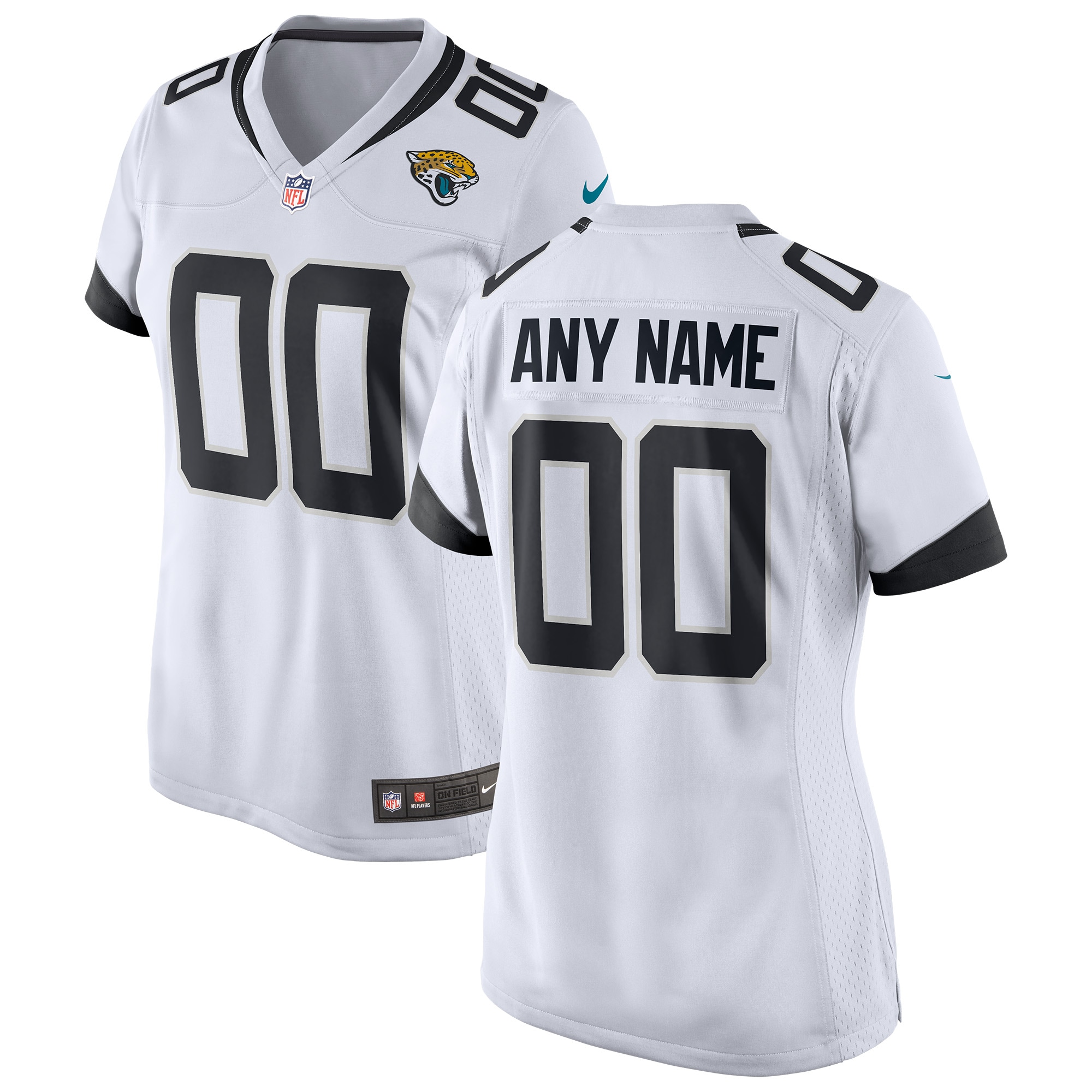 Jacksonville Jaguars Nike Women's Custom Game Jersey - White - vstockx