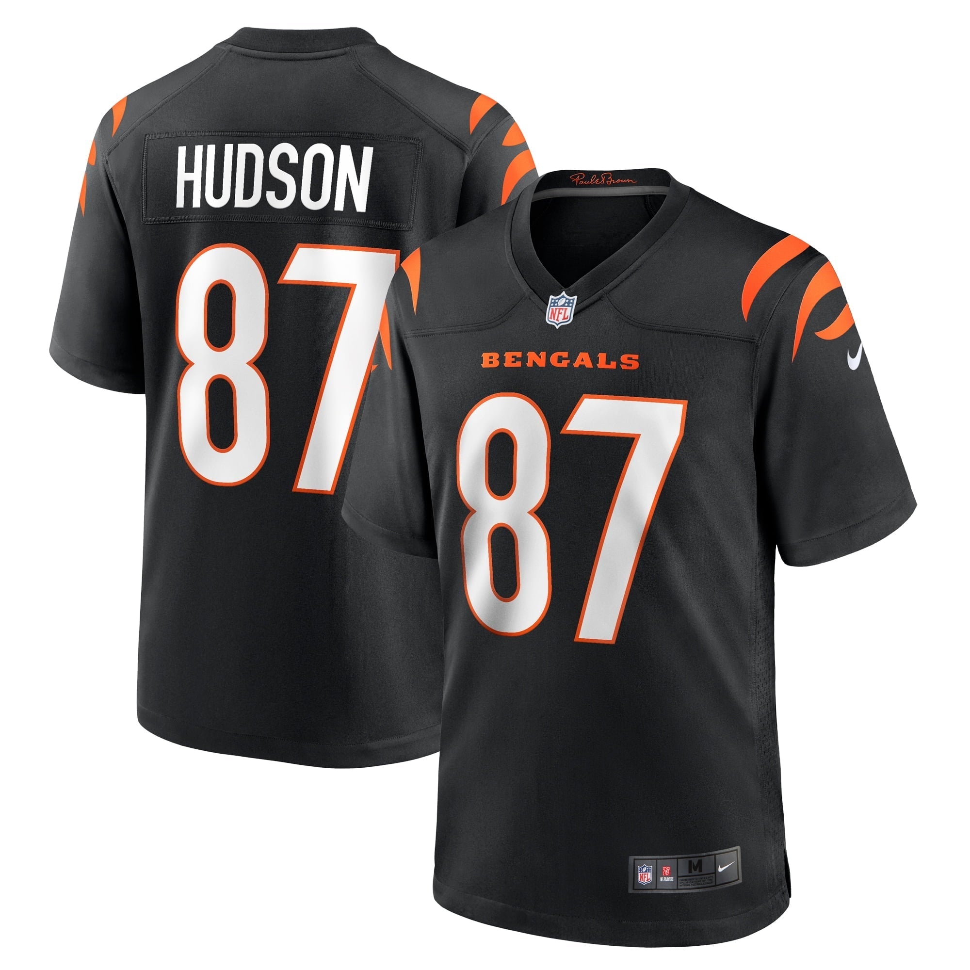 Men's Nike Tanner Hudson Black Cincinnati Bengals Home Game Player Jersey - vstockx
