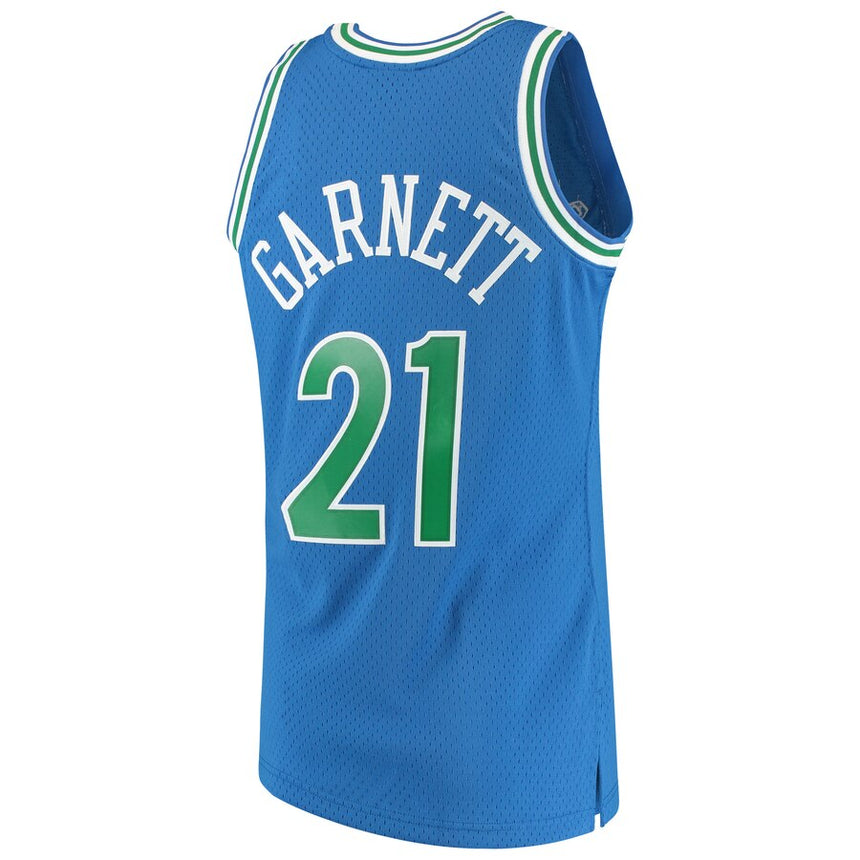 Mens Minnesota Timberwolves Kevin Garnett Mitchell & Ness Blue 1995-96 Hardwood Classics Swingman Jersey - vstockx