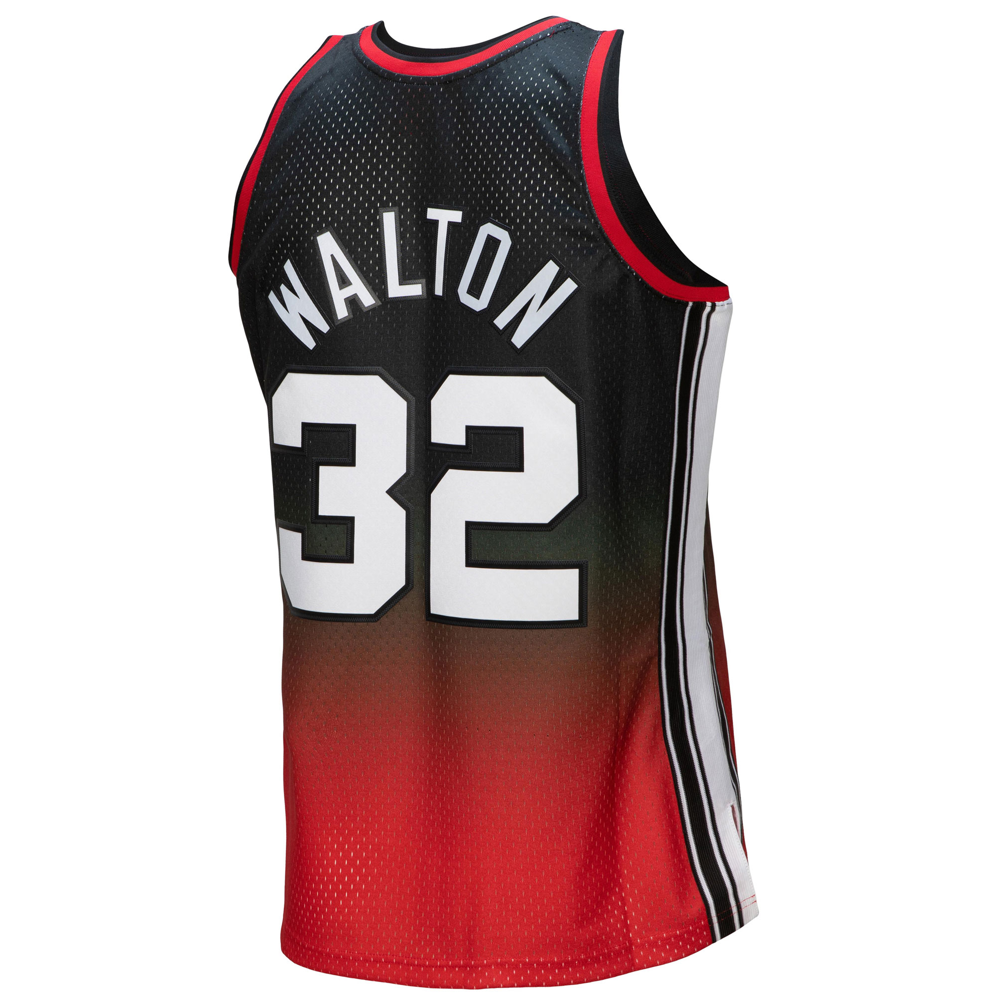 Bill Walton Portland Trail Blazers Mitchell & Ness 1976/77 Hardwood Classics Fadeaway Swingman Player Jersey - Red/Black - vstockx