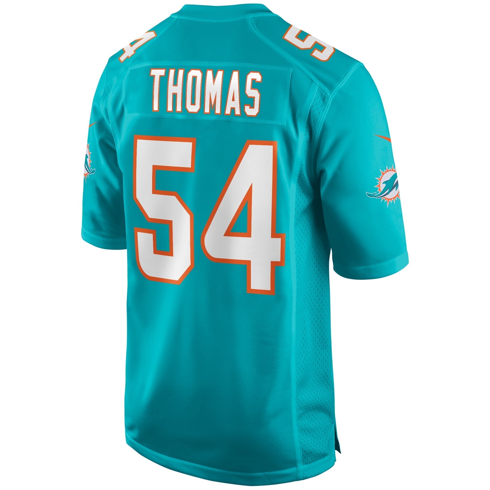 Men's Nike Zach Thomas Aqua Miami Dolphins Game Retired Player Jersey - vstockx