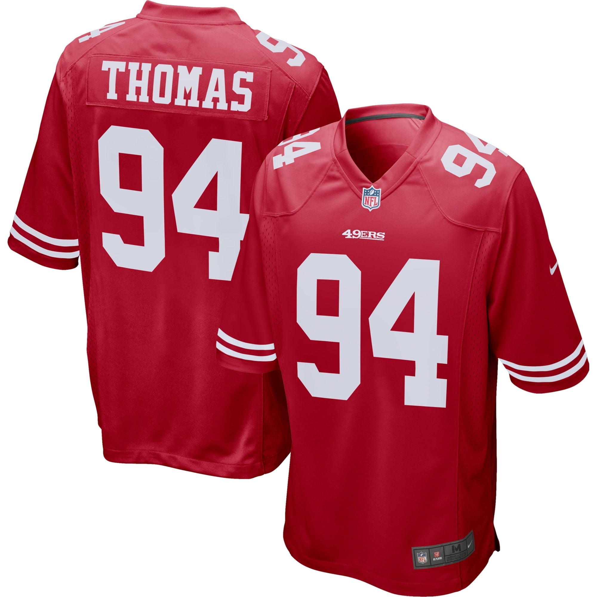 Men's Nike Solomon Thomas Scarlet San Francisco 49ers Player Game Jersey - vstockx