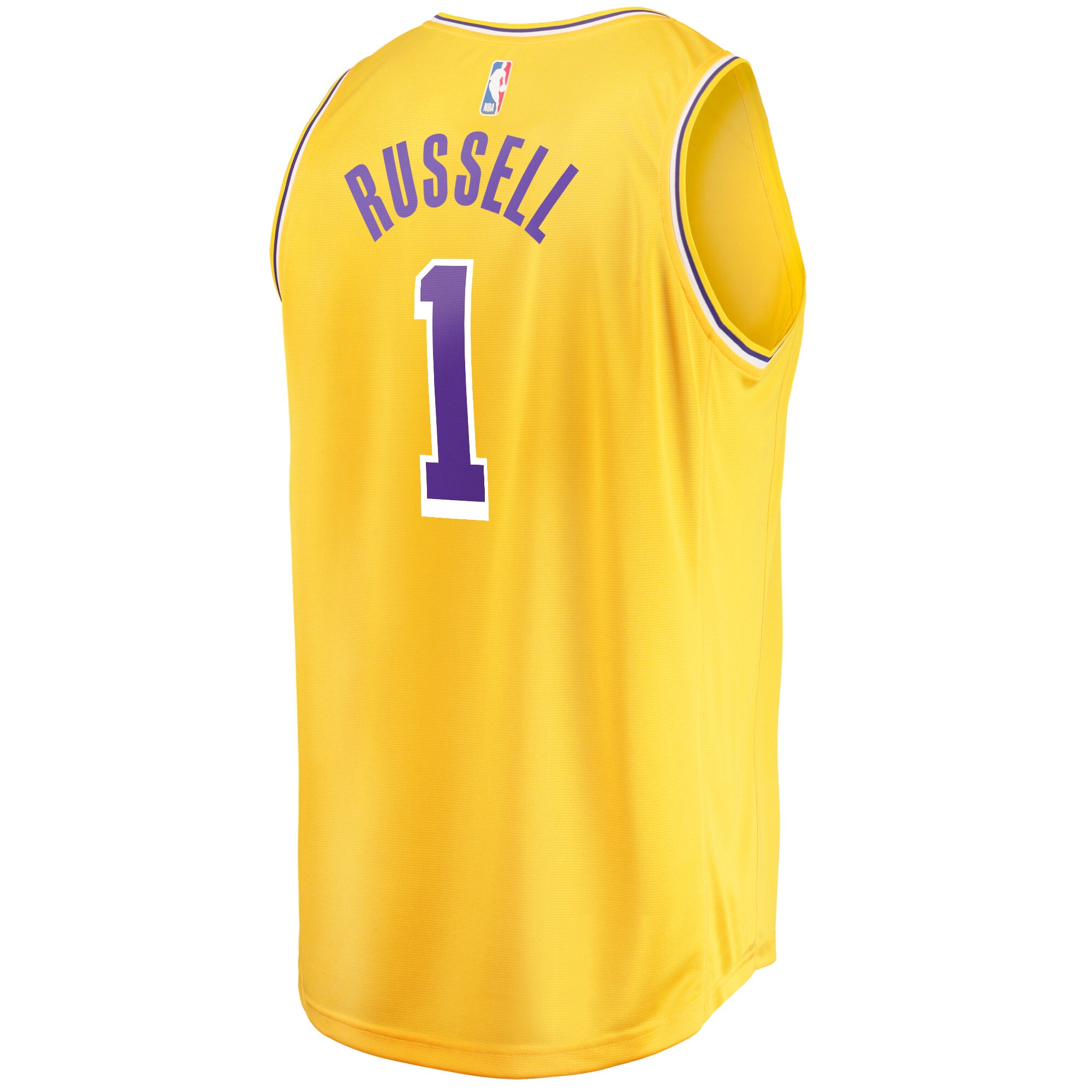 D'Angelo Russell Los Angeles Lakers Fanatics Branded Fast Break Player Jersey - Icon Edition - Gold - vstockx