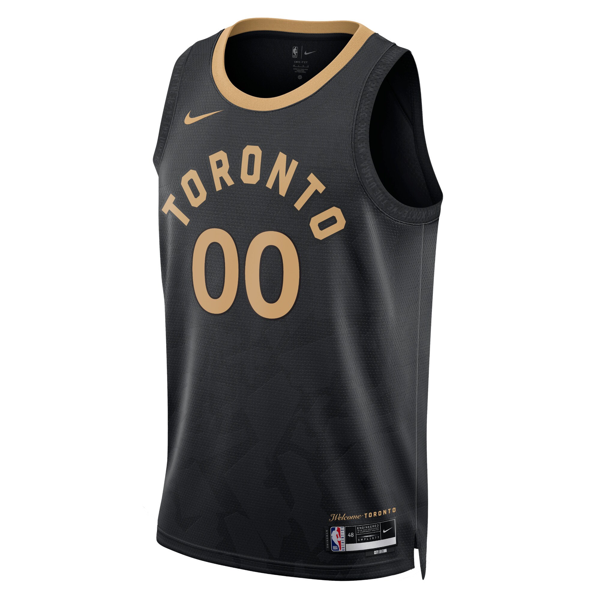 Toronto Raptors Nike Unisex 2022/23 Swingman Custom Jersey - City Edition - Black - vstockx