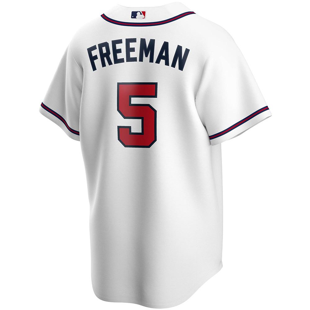 Youth Atlanta Braves Freddie Freeman Cool Base Replica Jersey White - vstockx