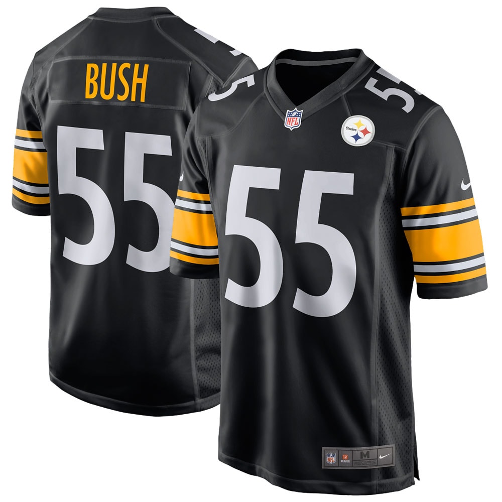 Devin Bush Pittsburgh Steelers Nike Game Player Jersey - Black - vstockx