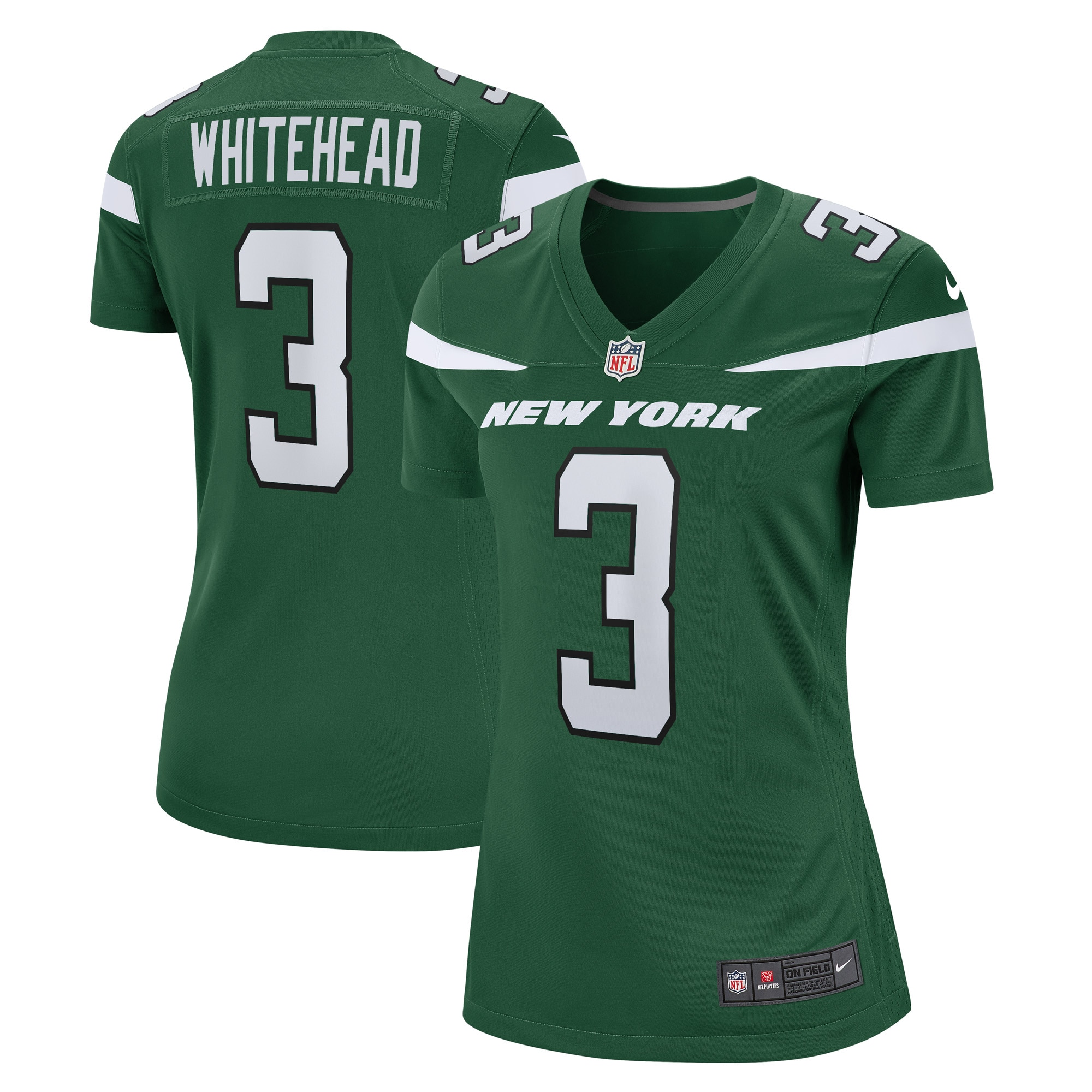 Jordans Whitehead New York Jets Nike Women's Game Player Jersey - Gotham Green - vstockx