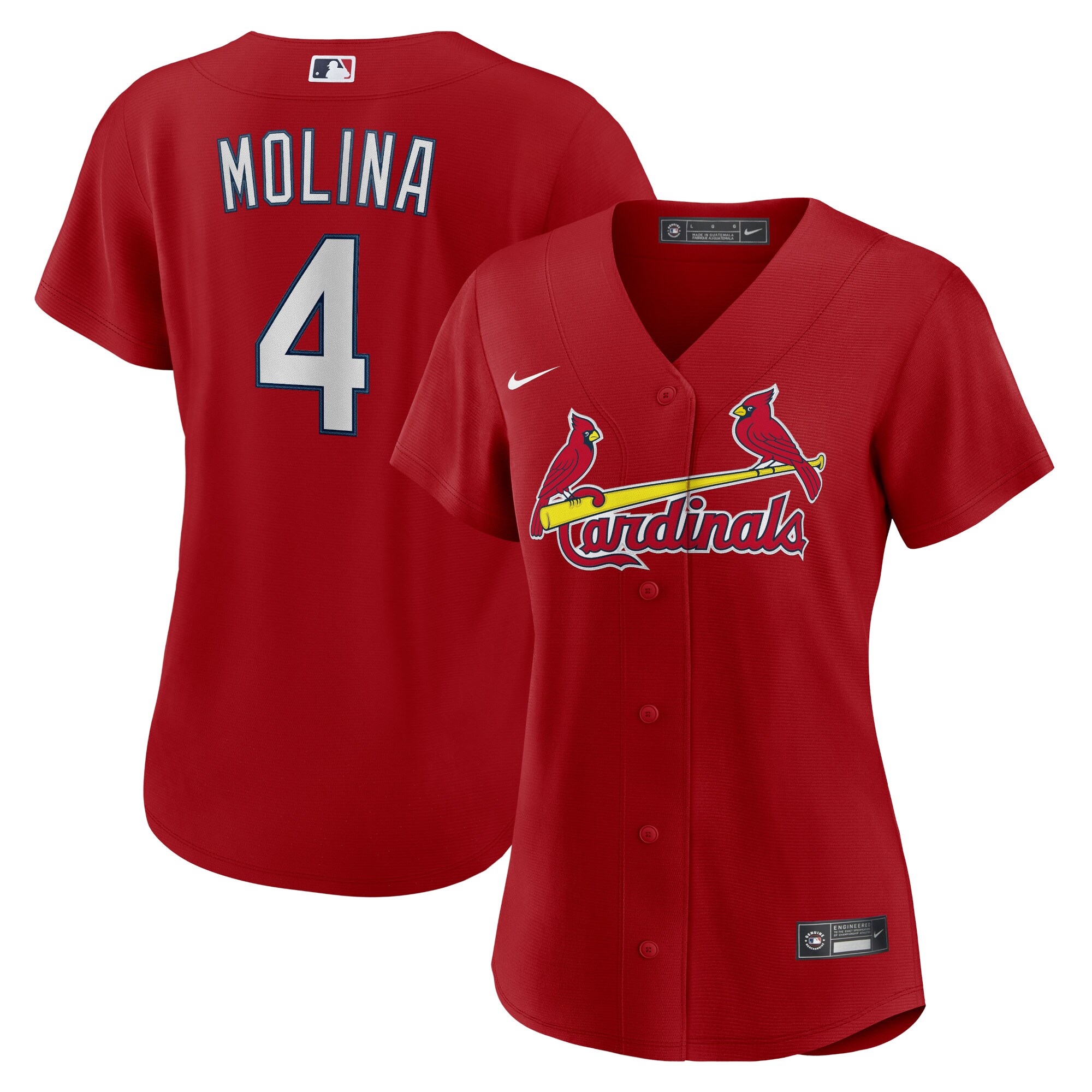 Yadier Molina St. Louis Cardinals Nike Women's Alternate Replica Player Jersey - Red - vstockx