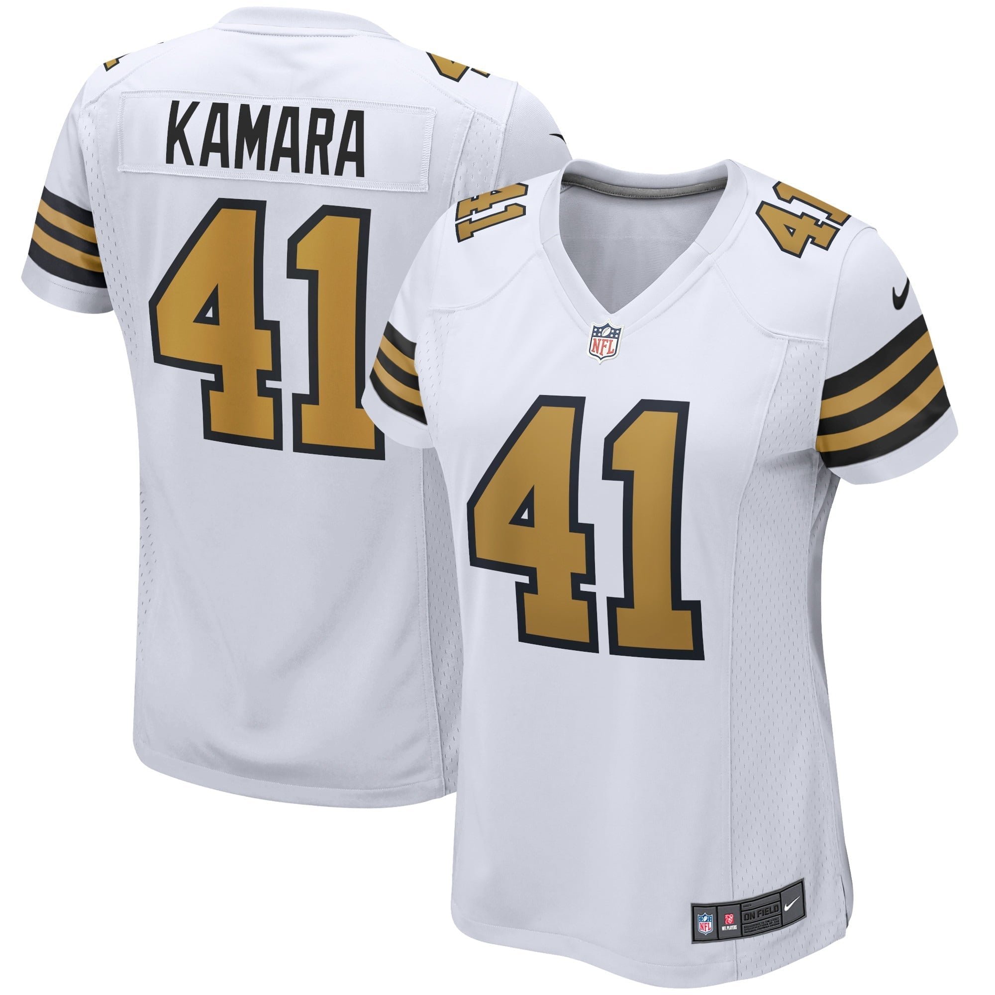 Women's Nike Alvin Kamara White New Orleans Saints Alternate Game Player Jersey - vstockx
