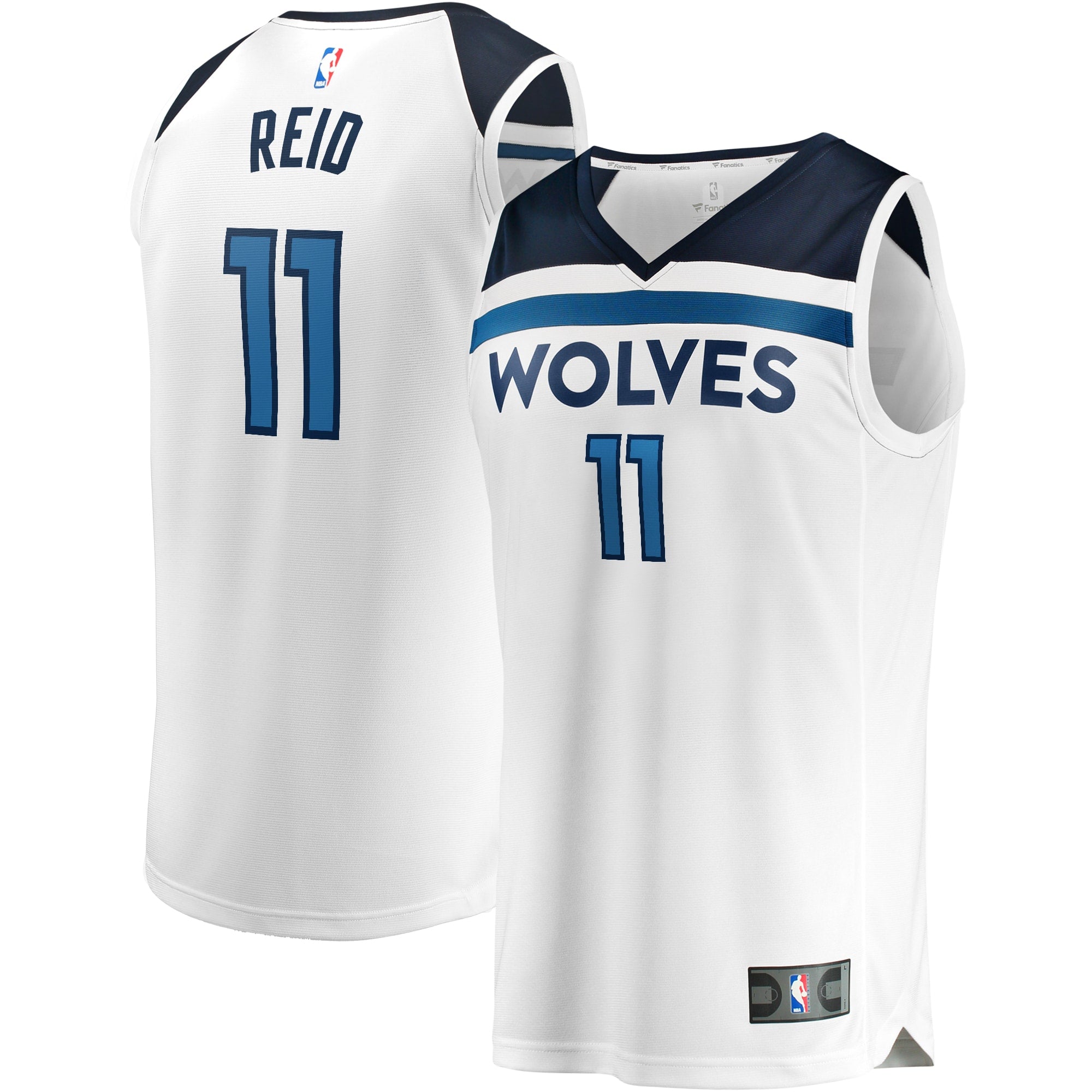 Men's Fanatics Branded Naz Reid White Minnesota Timberwolves Fast Break Replica Player Jersey - Association Edition - vstockx