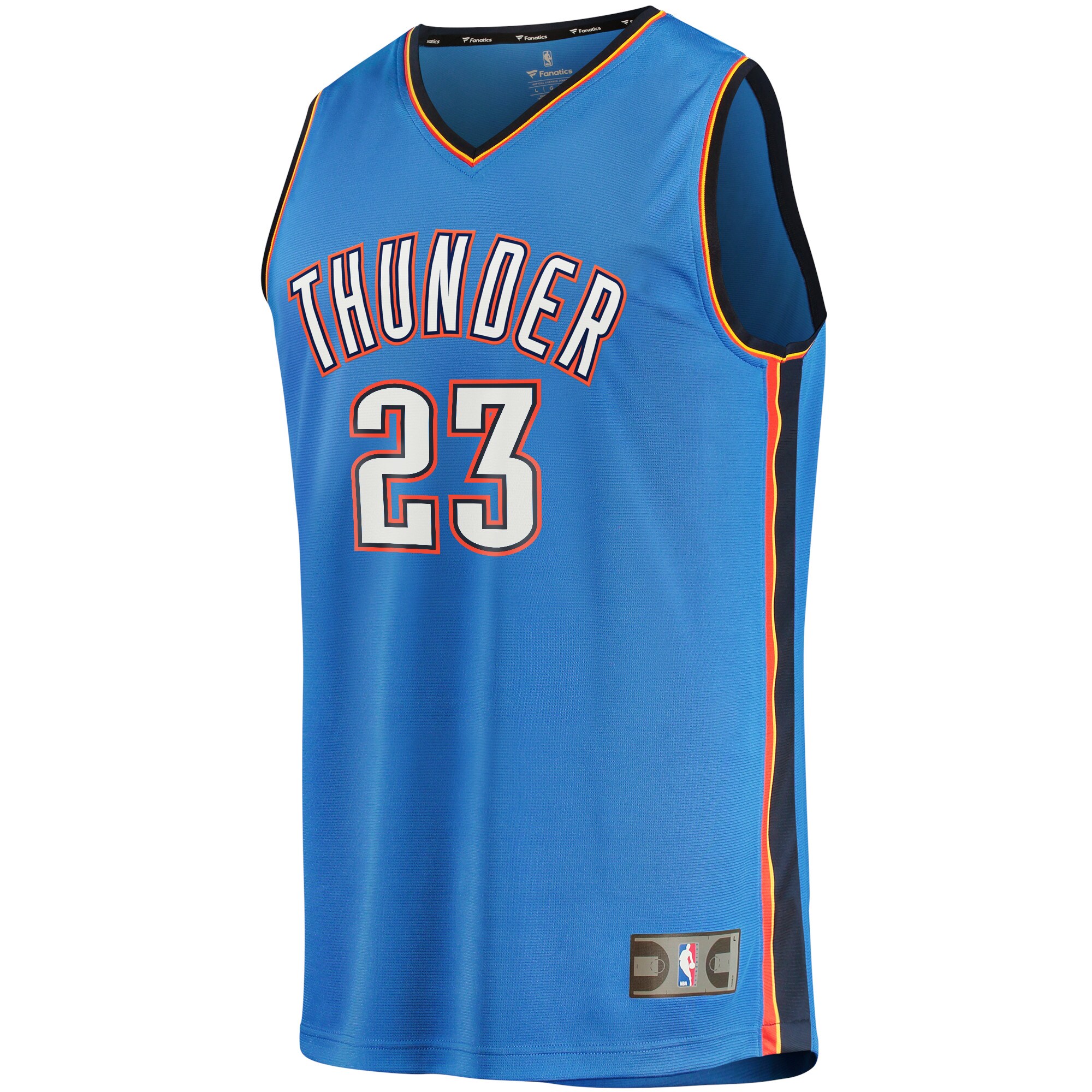 Tre Mann Oklahoma City Thunder Fanatics Branded 2021/22 Fast Break Replica Jersey - Icon Edition - Blue - vstockx