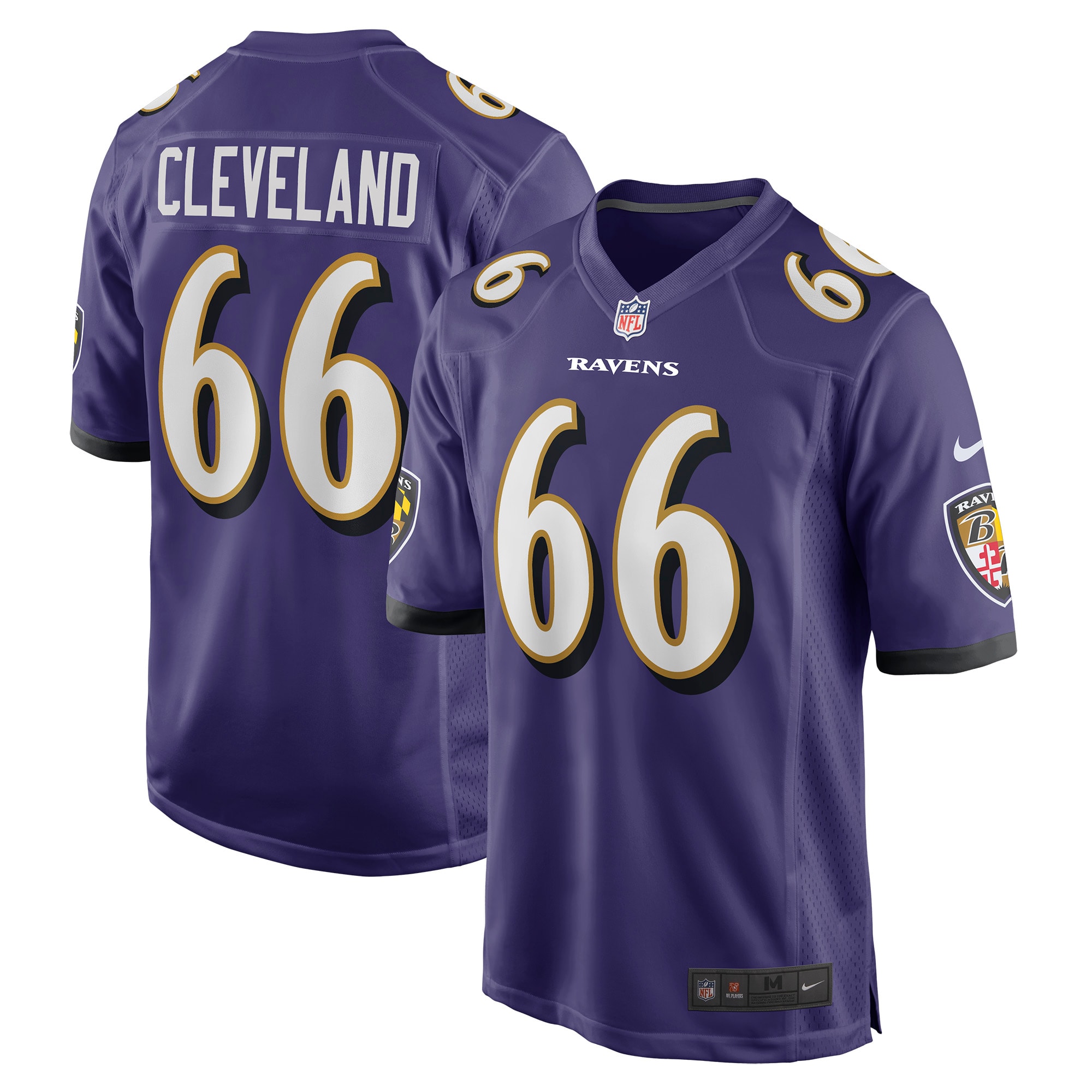 Ben Cleveland Baltimore Ravens Nike Game Jersey - Purple - vstockx