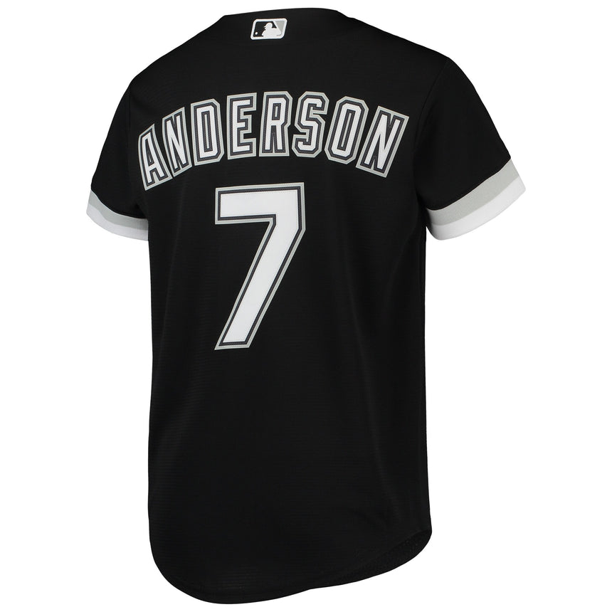 Youth Chicago White Sox Tim Anderson Black Alternate Replica Player Jersey - vstockx