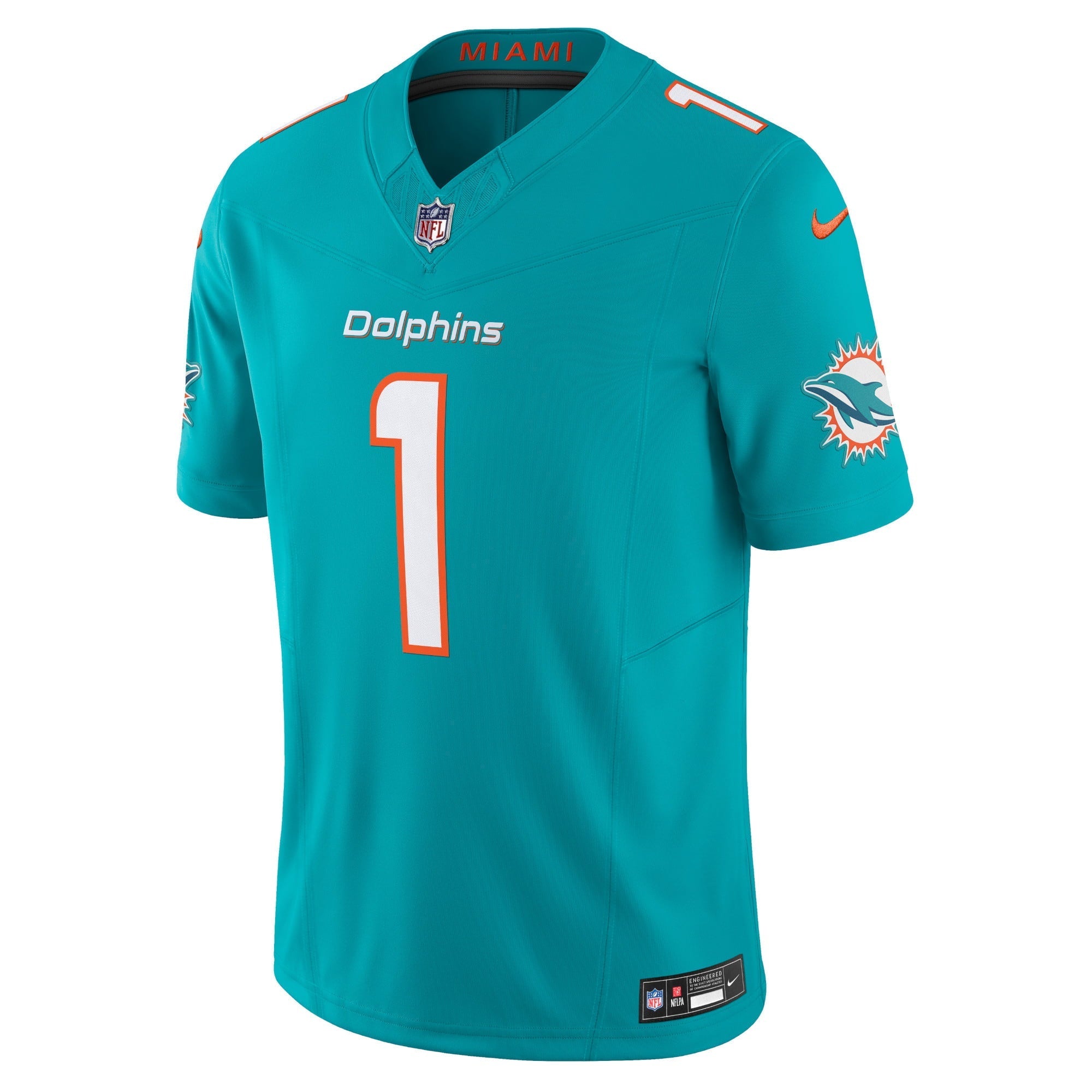 Men's Nike Tua Tagovailoa Aqua Miami Dolphins Vapor F.U.S.E. Limited Jersey - vstockx