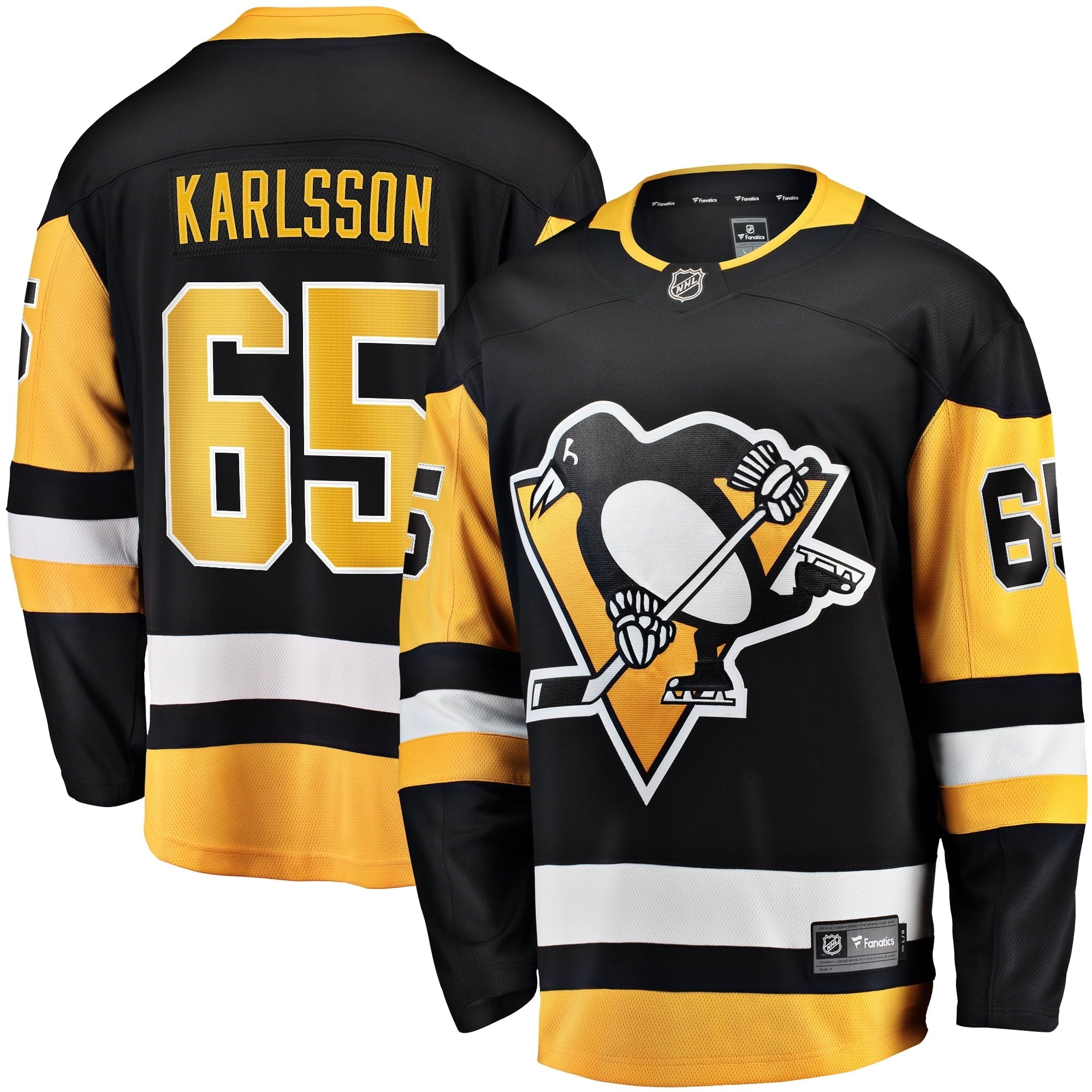 Men's Fanatics Branded Erik Karlsson Black Pittsburgh Penguins Home Breakaway Jersey - vstockx