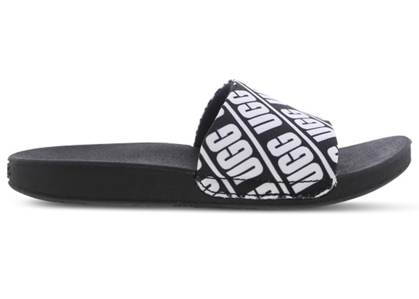UGG Beach Slide Black White (Kids) - vstockx