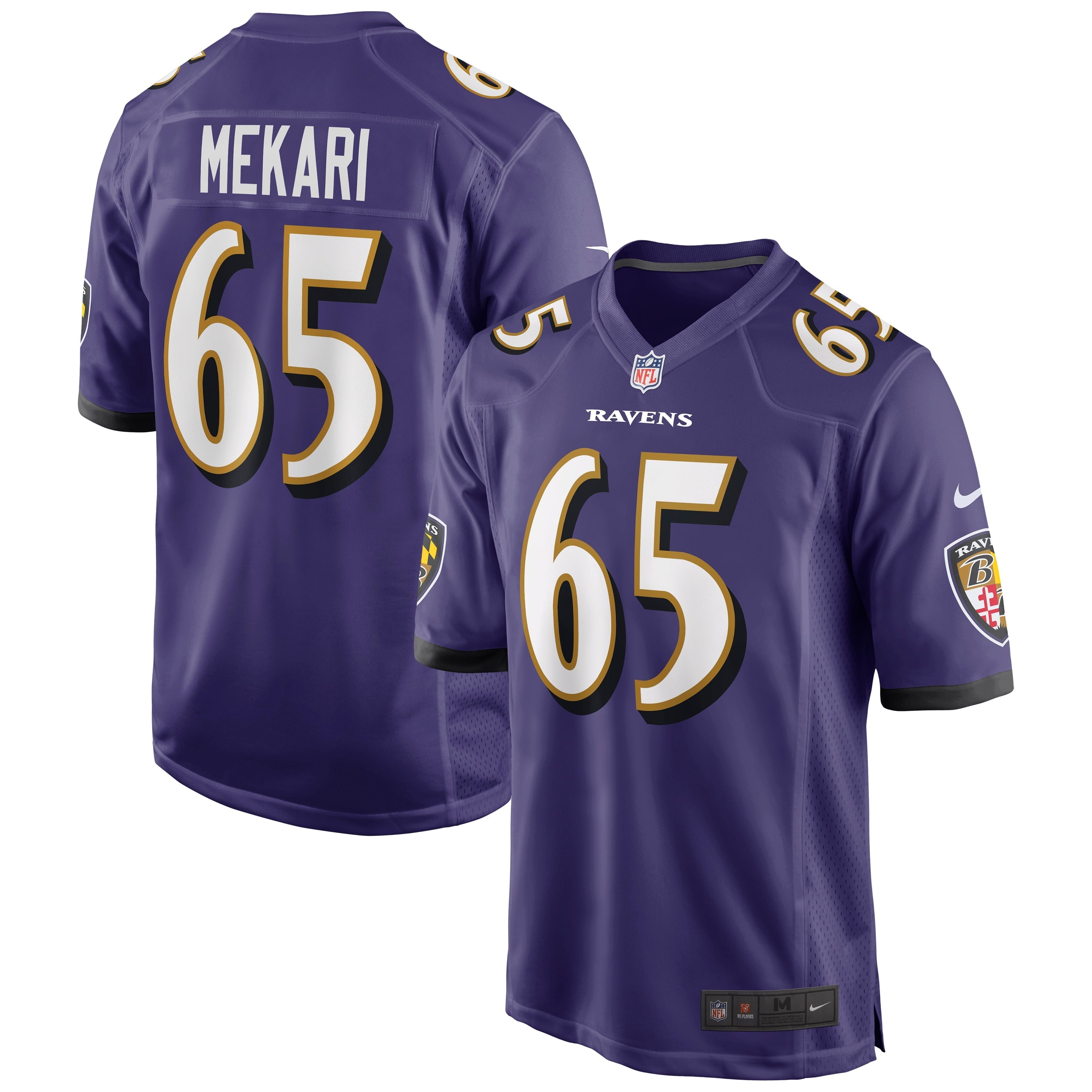 Men's Nike Patrick Mekari Purple Baltimore Ravens Game Player Jersey - vstockx