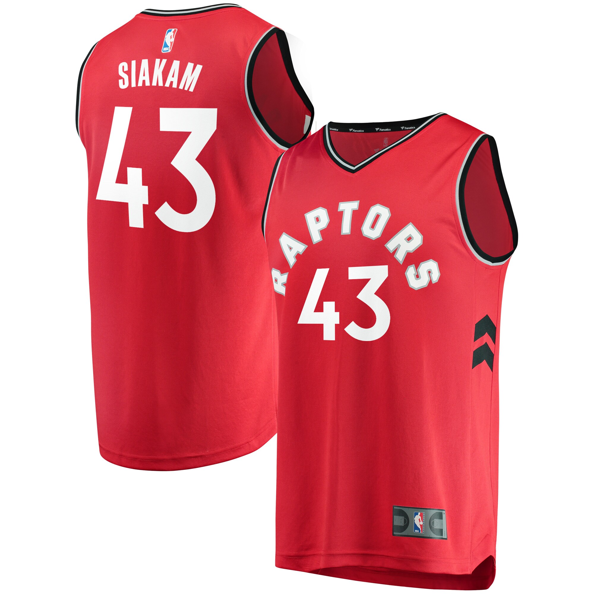 Pascal Siakam Toronto Raptors Fanatics Branded Fast Break Player Jersey Red - Icon Edition - vstockx