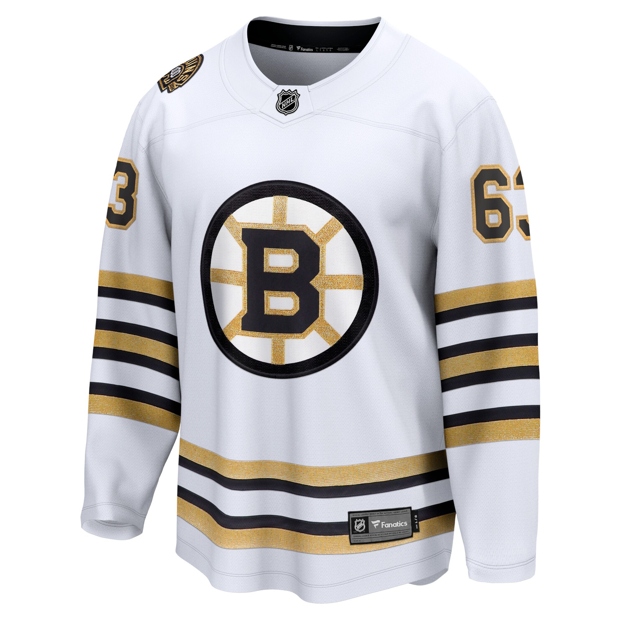 Brad Marchand Boston Bruins Fanatics Branded 100th Anniversary Premier Breakaway Player Jersey - White - vstockx