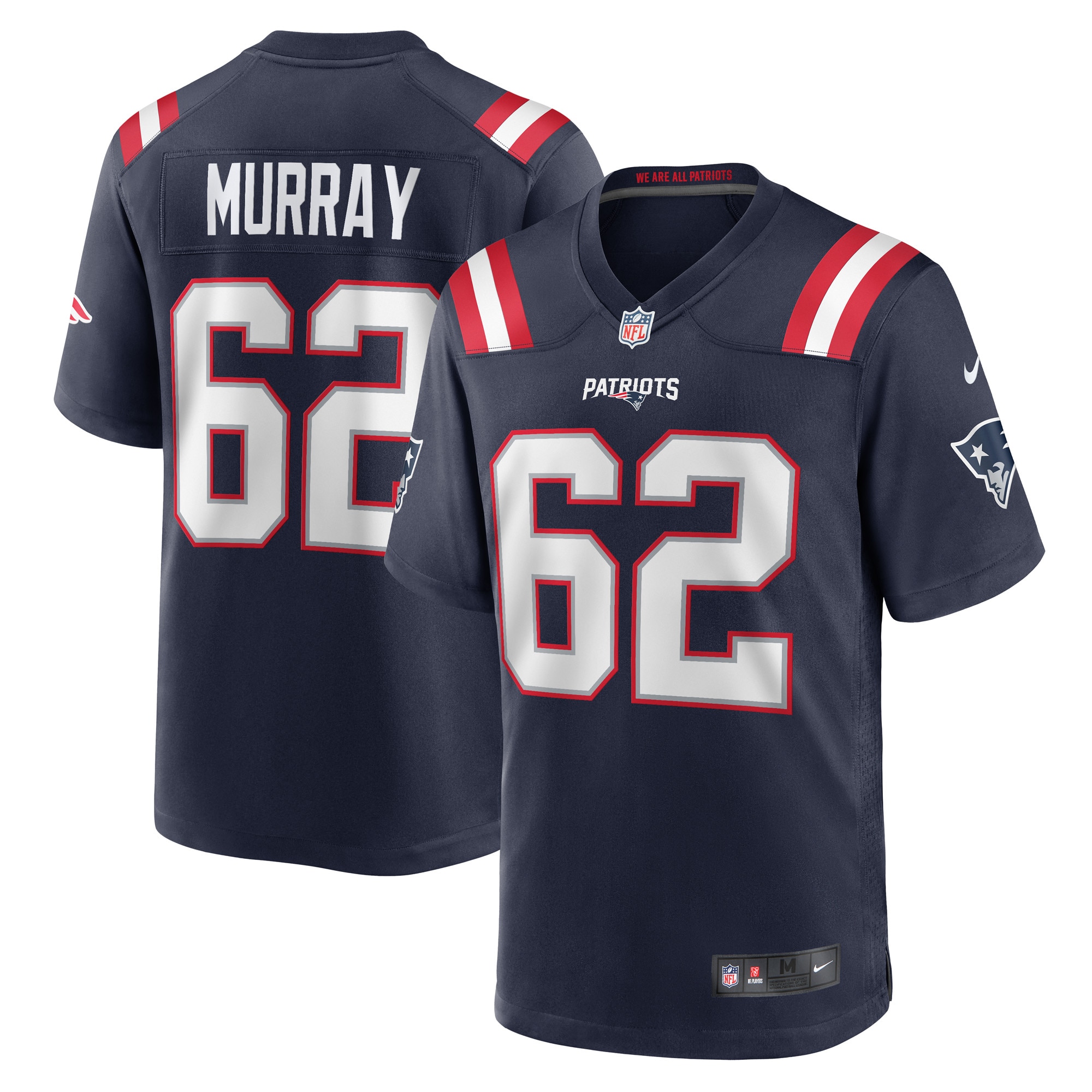 Bill Murray New England Patriots Nike Game Player Jersey - Navy - vstockx