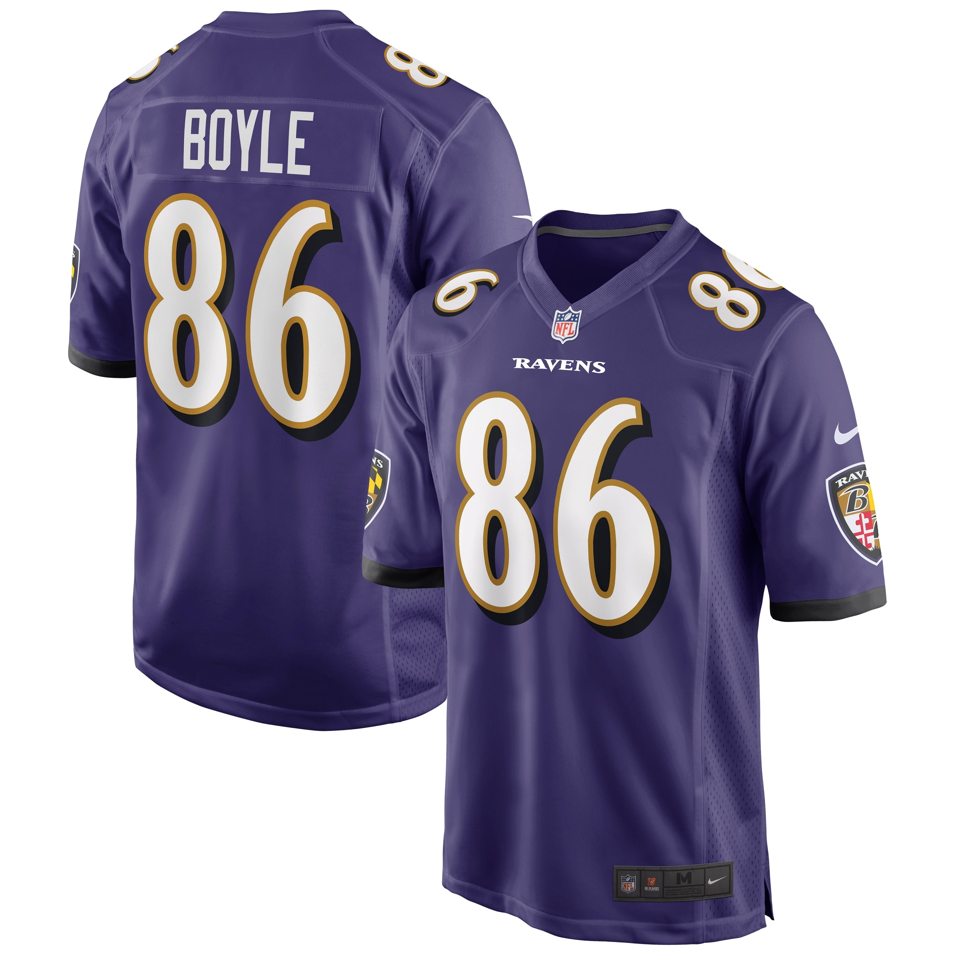Men's Nike Nick Boyle Purple Baltimore Ravens Game Player Jersey - vstockx