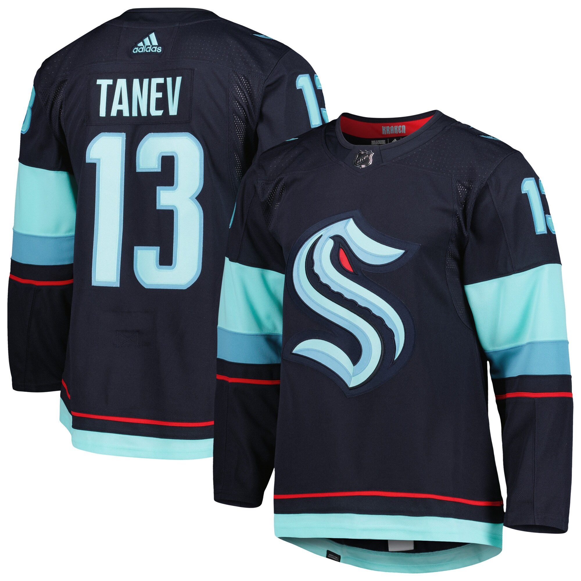 Brandon Tanev Seattle Kraken adidas Home Primegreen Authentic Pro Player Jersey - Navy - vstockx