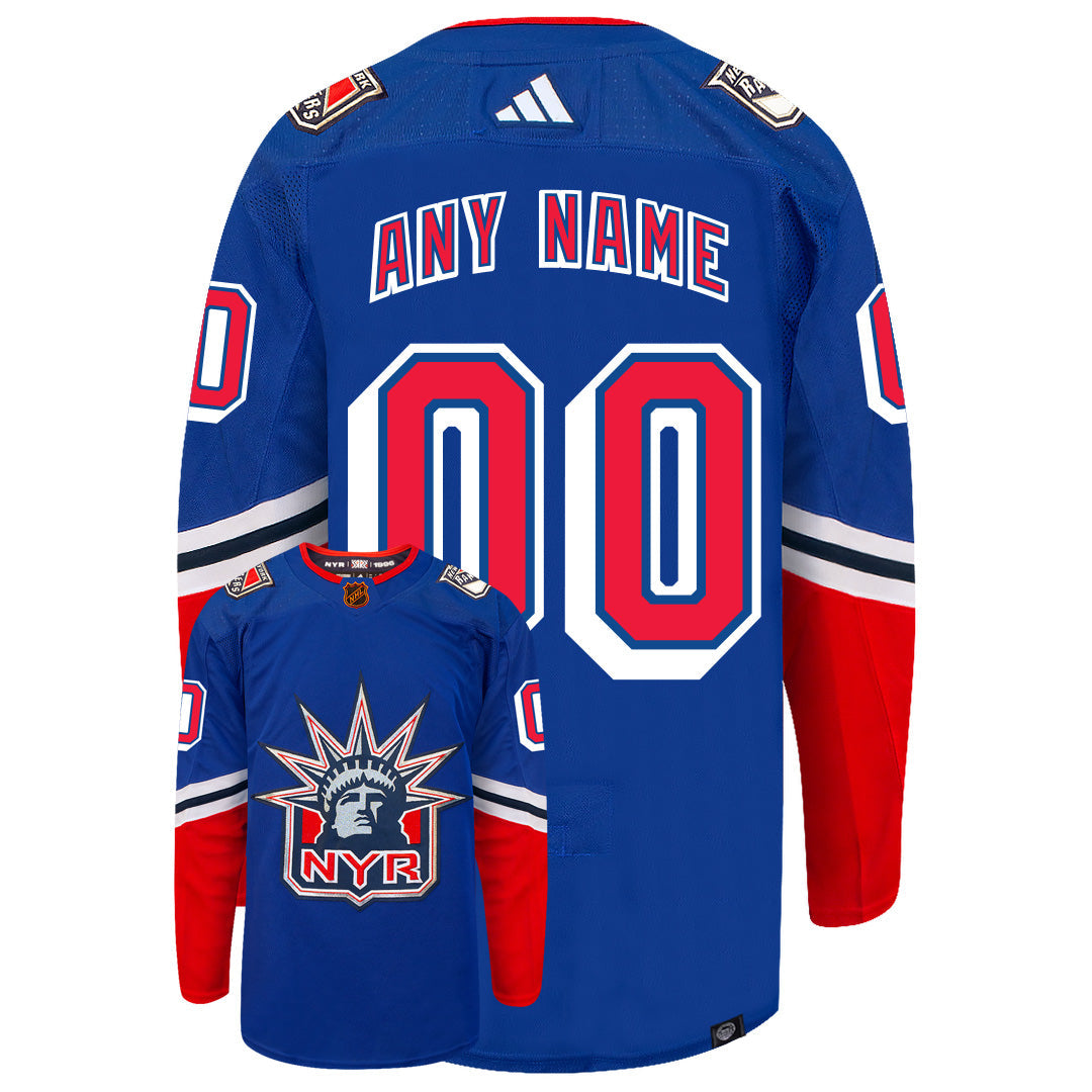 Customizable New York Rangers Adidas 2022 Primegreen Reverse Retro Authentic NHL Hockey Jersey - vstockx