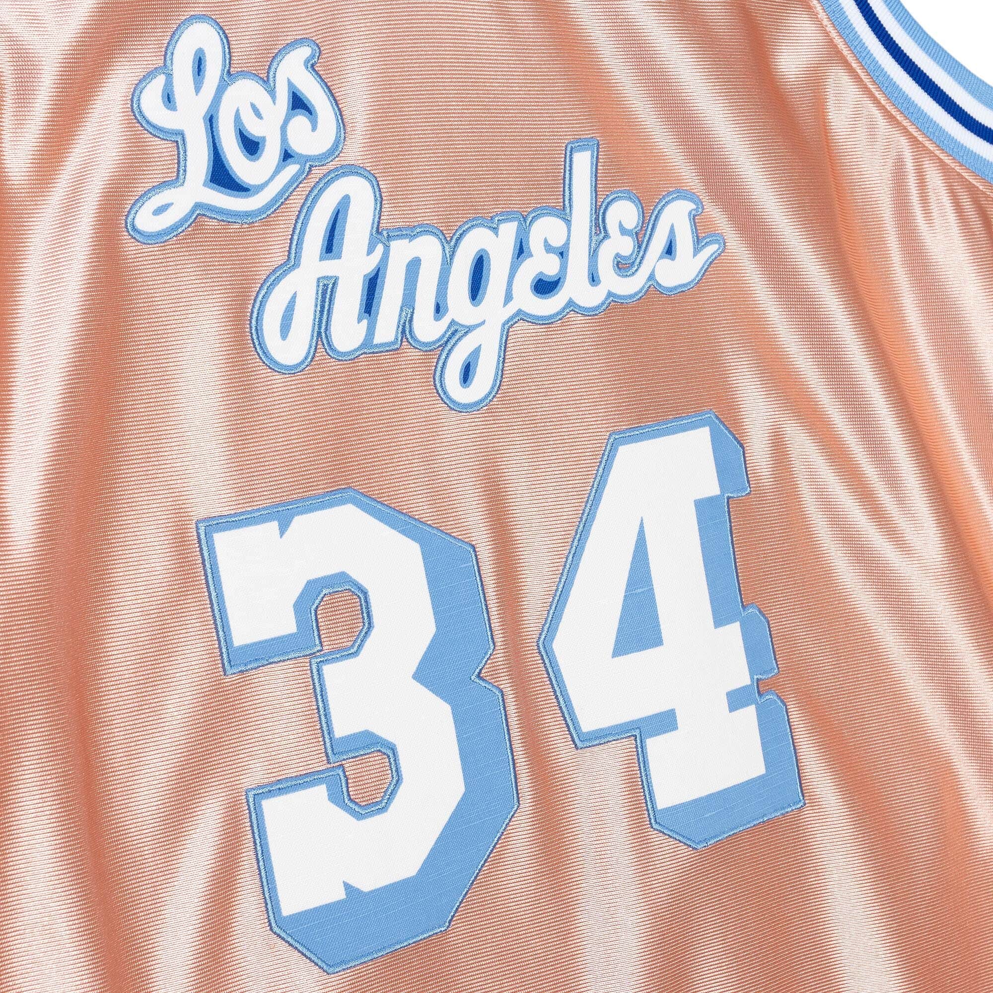 Womens 75th Anniversary Rose Gold Swingman Shaquille O'Neal Los Angeles Lakers 1996-97 Jersey - vstockx