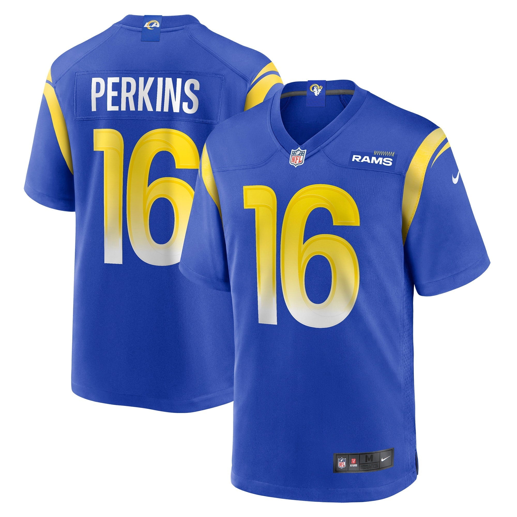 Men's Nike Bryce Perkins Royal Los Angeles Rams Game Player Jersey - vstockx