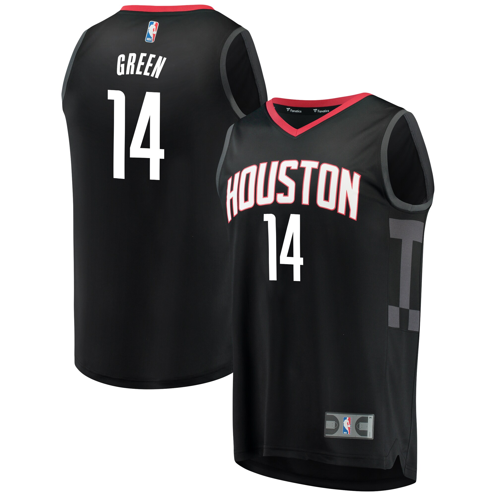 Gerald Green Houston Rockets Fanatics Branded Fast Break Replica Player Jersey Black - Statement Edition - vstockx