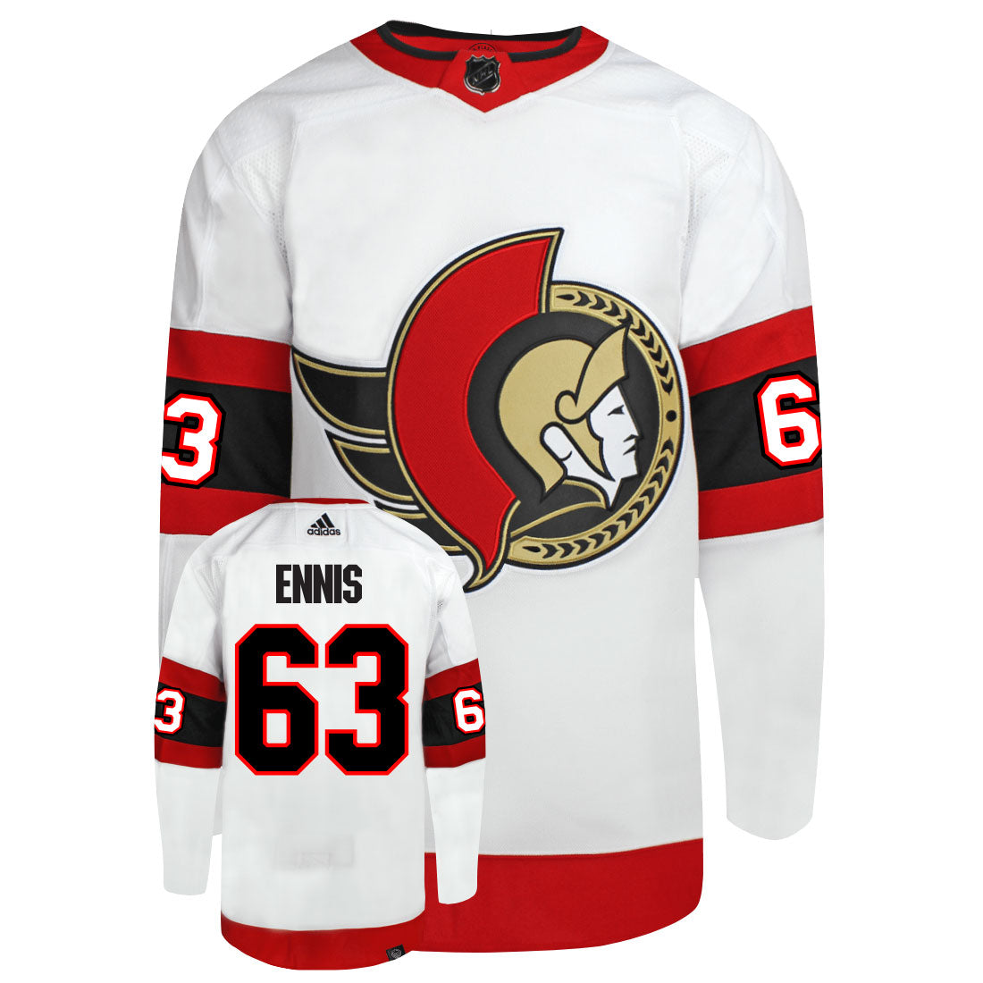 Tyler Ennis Ottawa Senators Adidas Primegreen Authentic NHL Hockey Jersey - vstockx