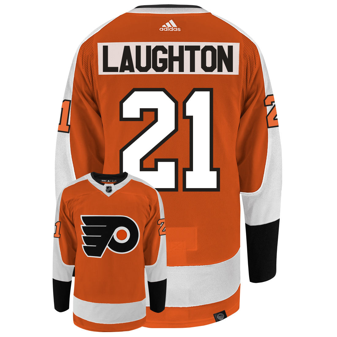 Scott Laughton Philadelphia Flyers Adidas Primegreen Authentic NHL Hockey Jersey - vstockx