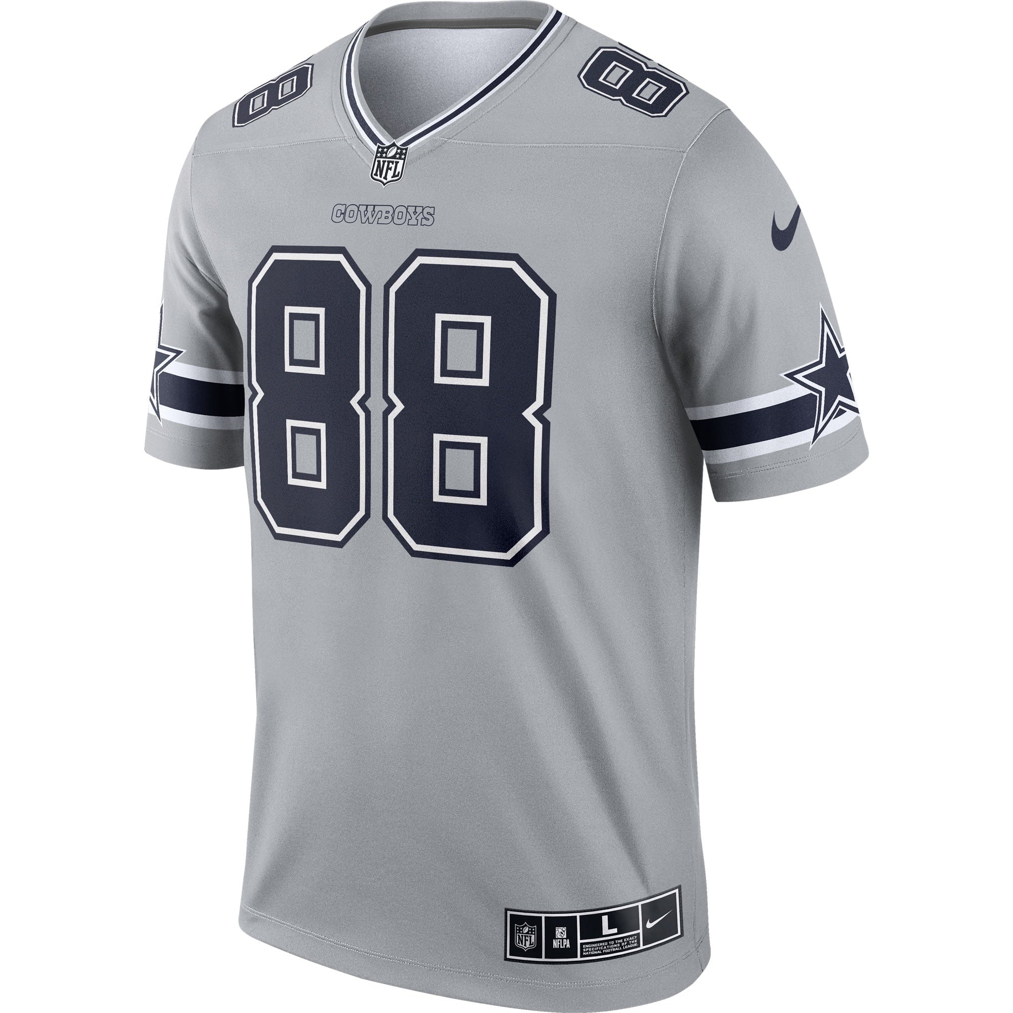 Men's Nike CeeDee Lamb Gray Dallas Cowboys Inverted Legend Jersey - vstockx