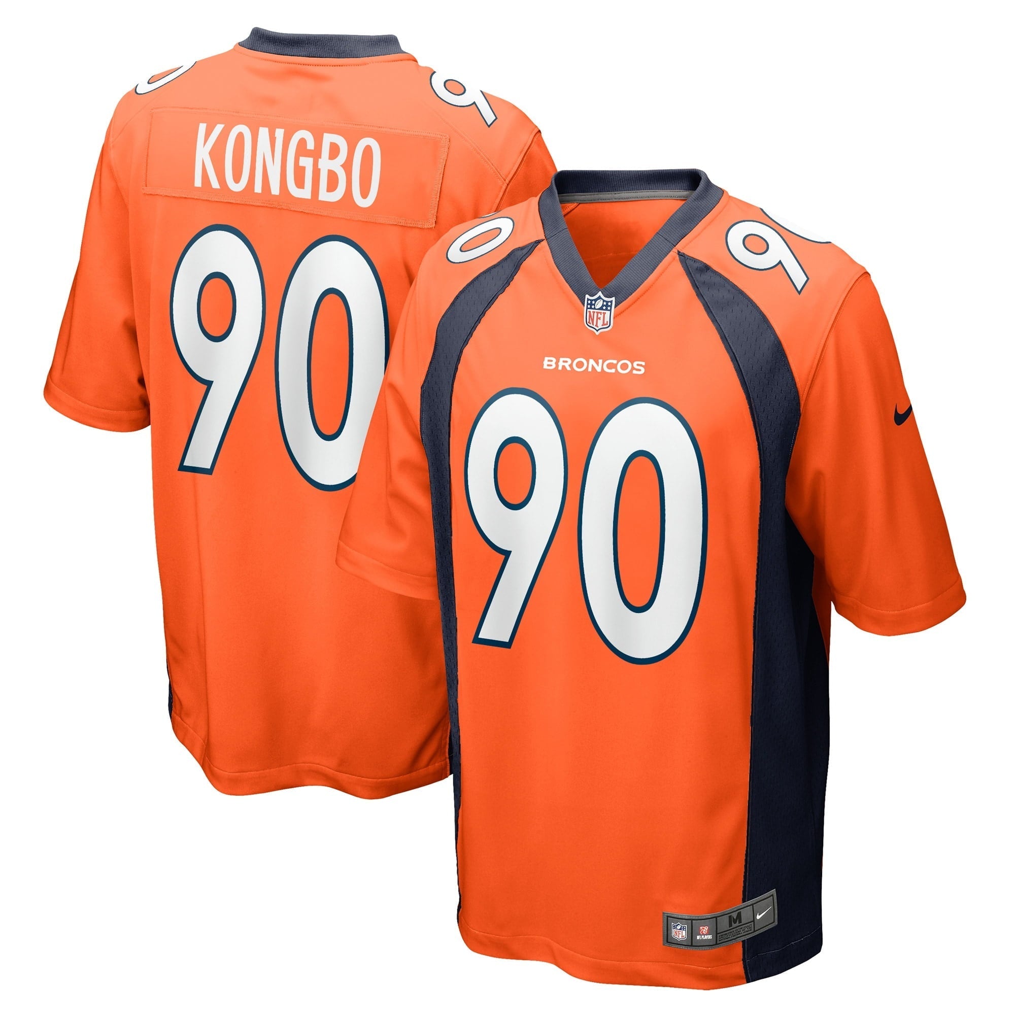 Men's Nike Jonathan Kongbo Orange Denver Broncos Game Player Jersey - vstockx