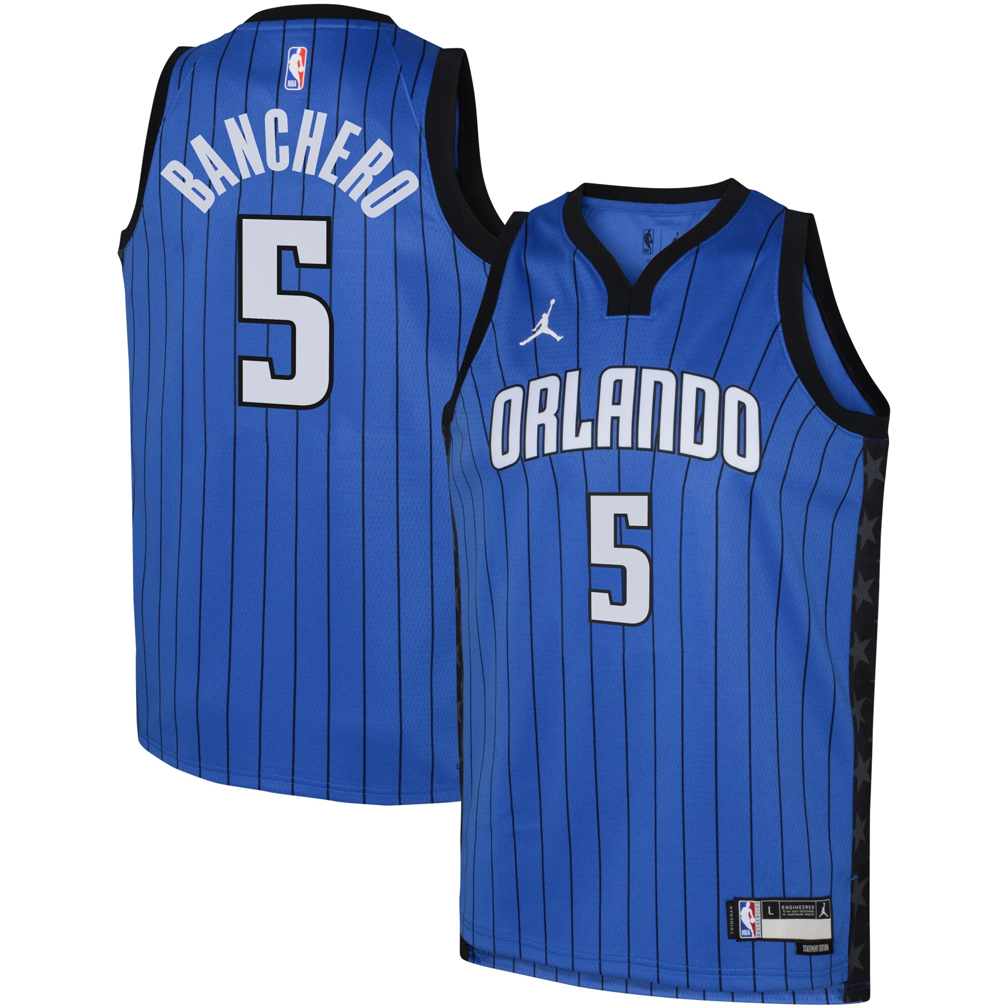 Paolo Banchero Orlando Magic Jordans Brand Youth Swingman Jersey - Statement - Royal - vstockx