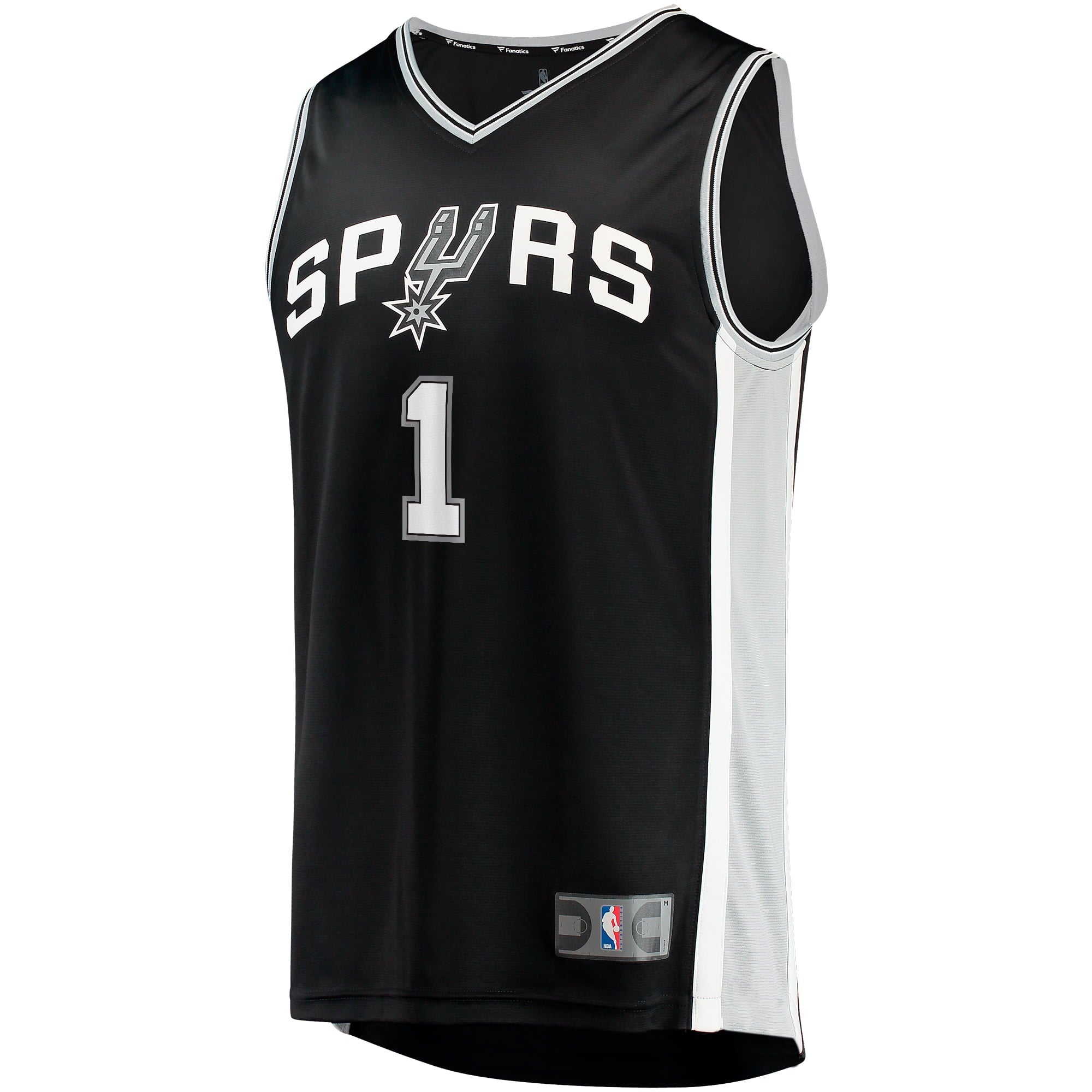Men's Fanatics Branded Victor Wembanyama Black San Antonio Spurs 2023 NBA Draft First Round Pick Fast Break Replica - vstockx