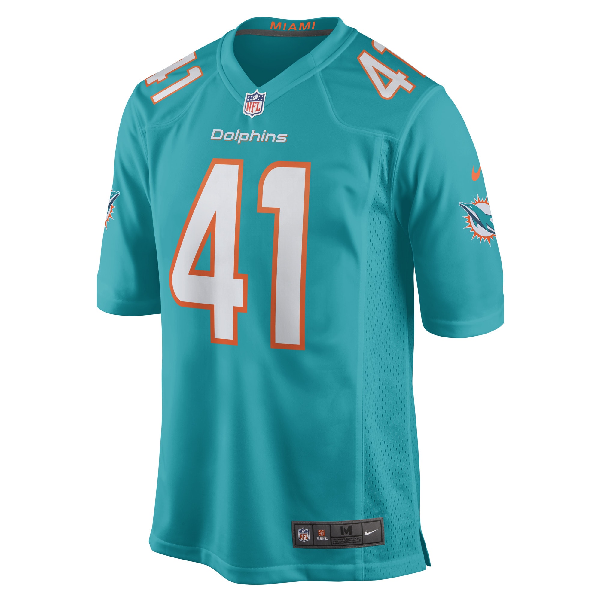 Channing Tindall Miami Dolphins Nike Game Player Jersey - Aqua - vstockx
