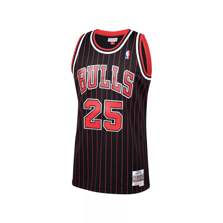 Men's Mitchell & Ness Steve Kerr Black Chicago Bulls 1995-96 Hardwood Classics Swingman Player Jersey - vstockx