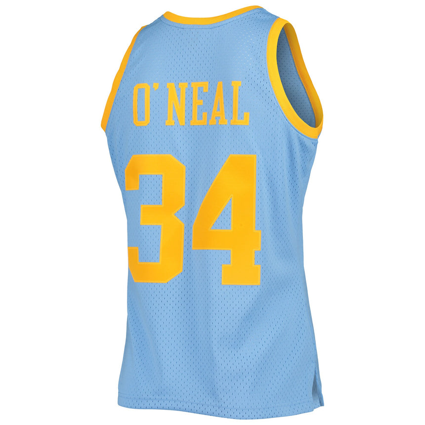 Men's Shaquille O'Neal Los Angeles Lakers Mitchell & Ness 2001-02 Hardwood Classics Swingman Jersey - Powder Blue - vstockx