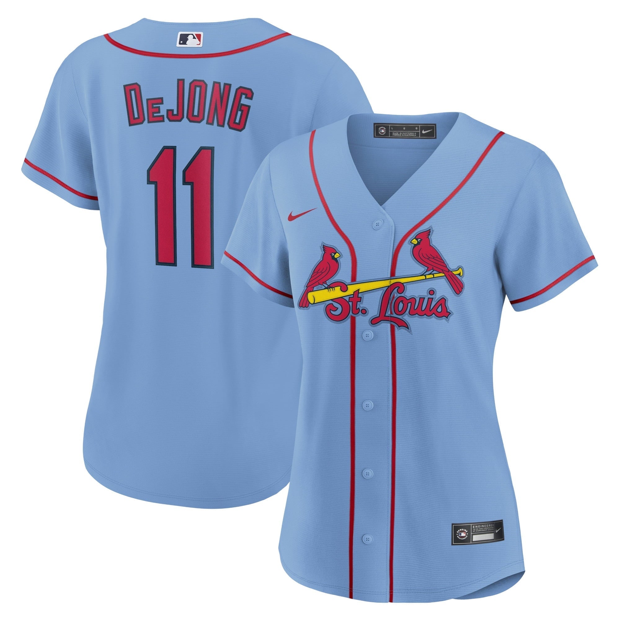 Women's Nike Paul DeJong Light Blue St. Louis Cardinals Alternate Replica Player Jersey - vstockx