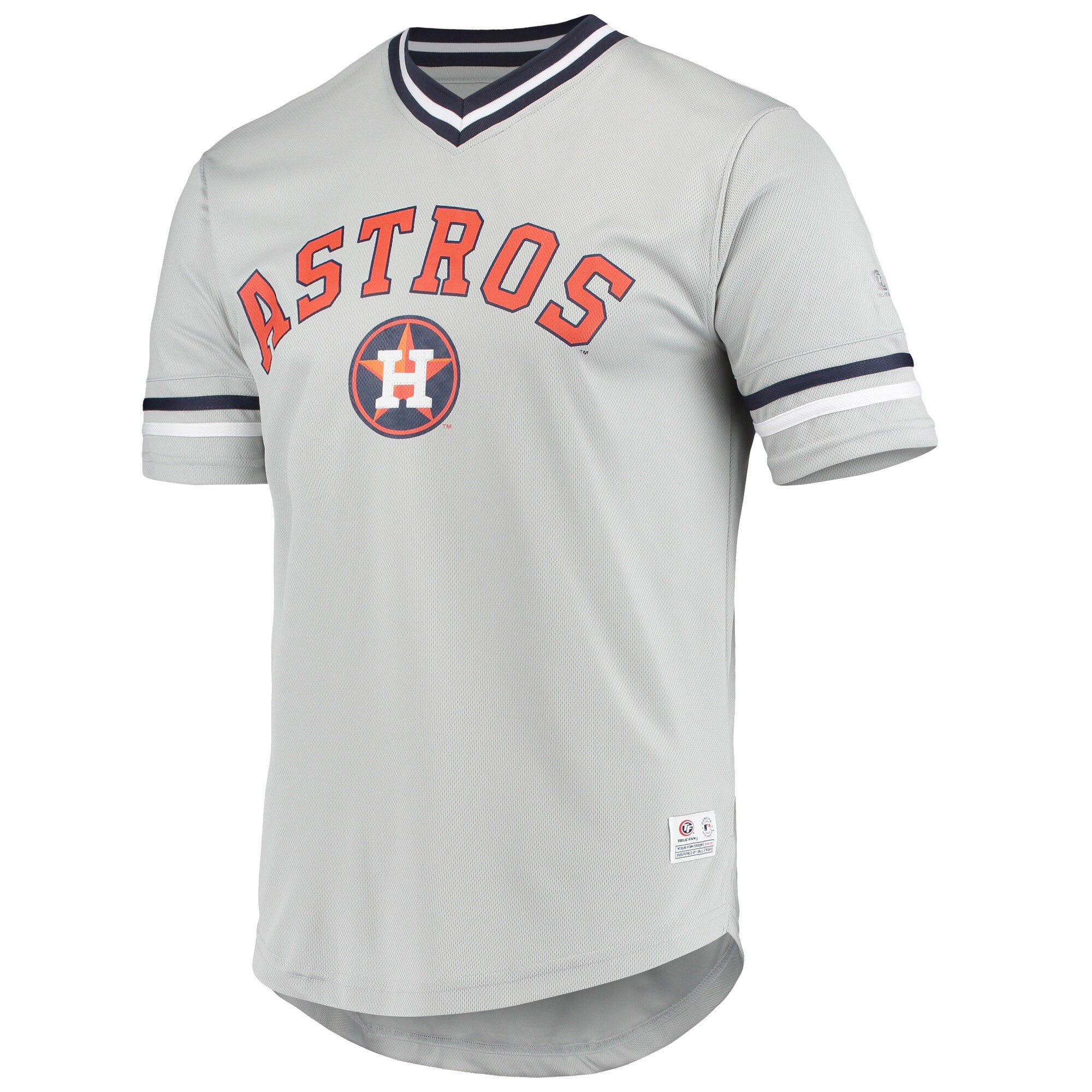 Men's Gray Houston Astros Replica V-Neck Jersey - vstockx