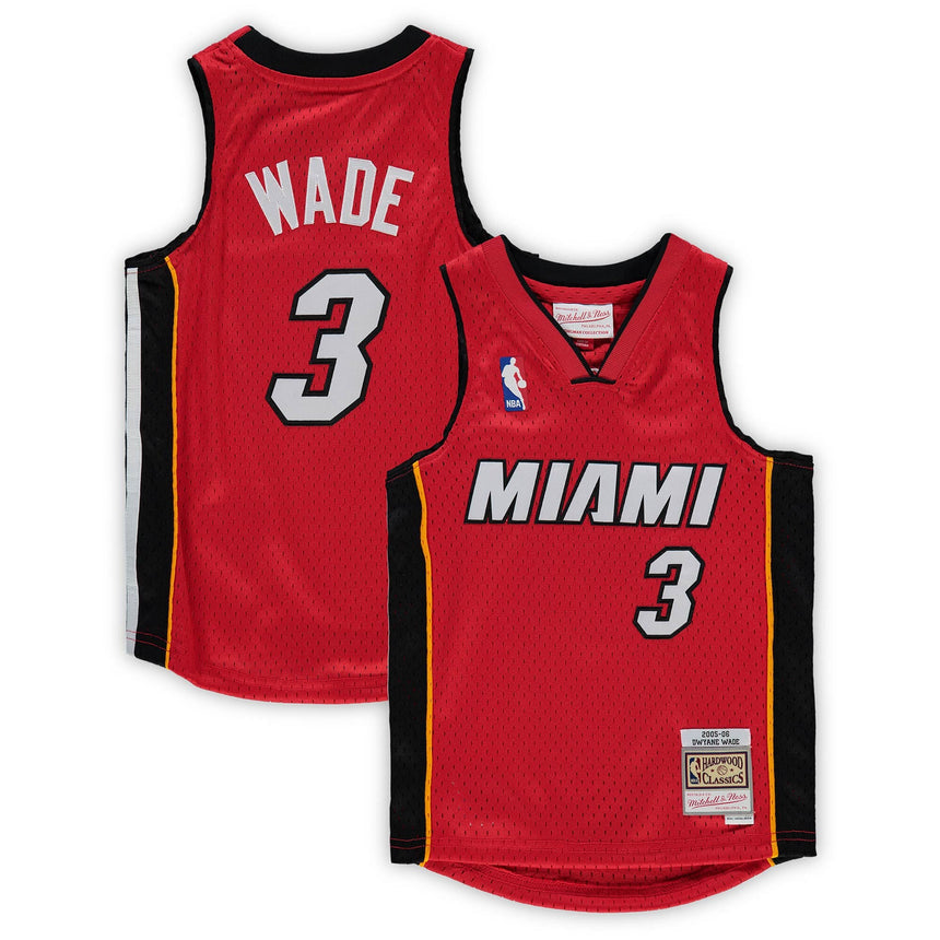 Dwyane Wade Miami Heat Mitchell & Ness Preschool 2005-06 Hardwood Classics Player Jersey - Red - vstockx