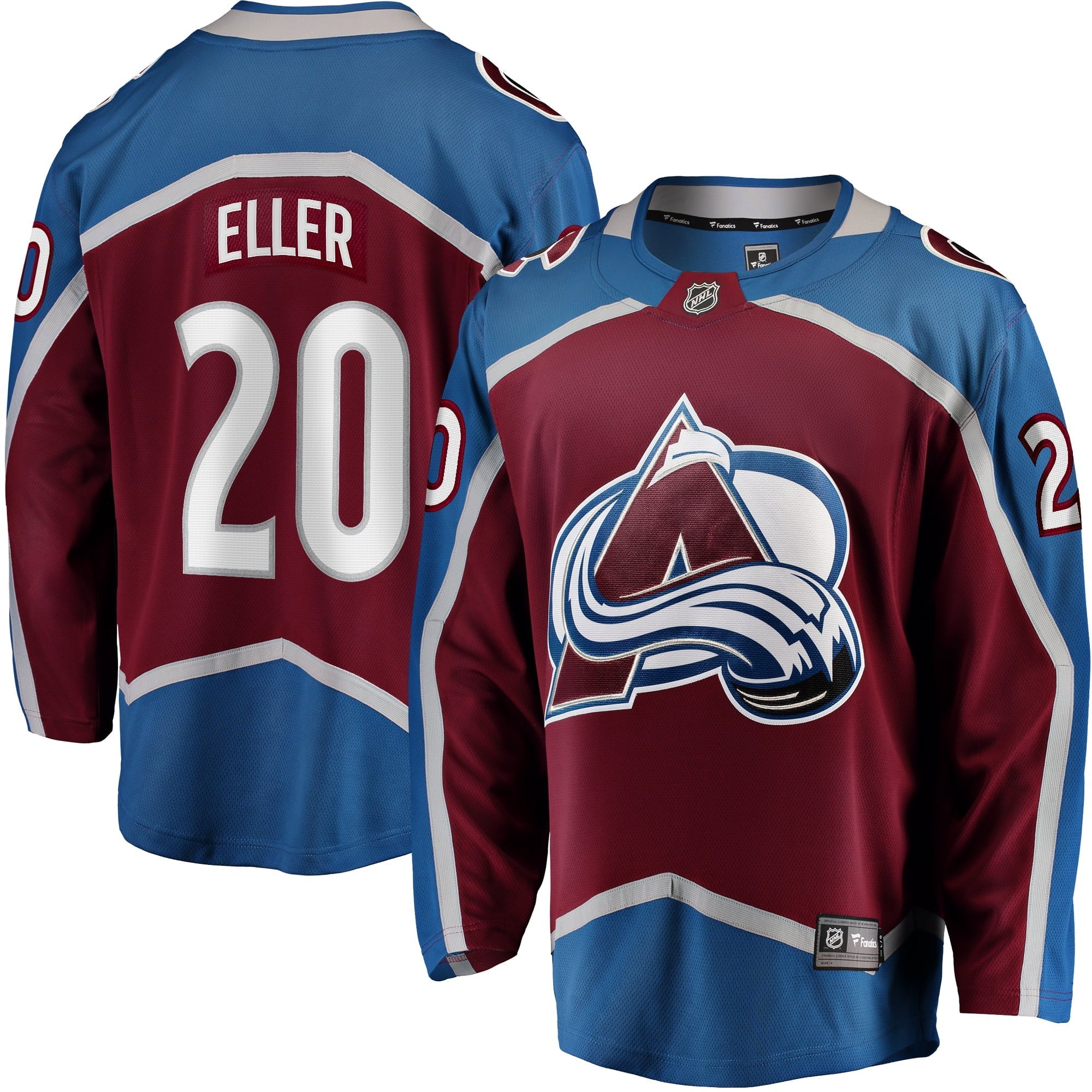 Men's Fanatics Branded Lars Eller Burgundy Colorado Avalanche Home Breakaway Jersey - vstockx