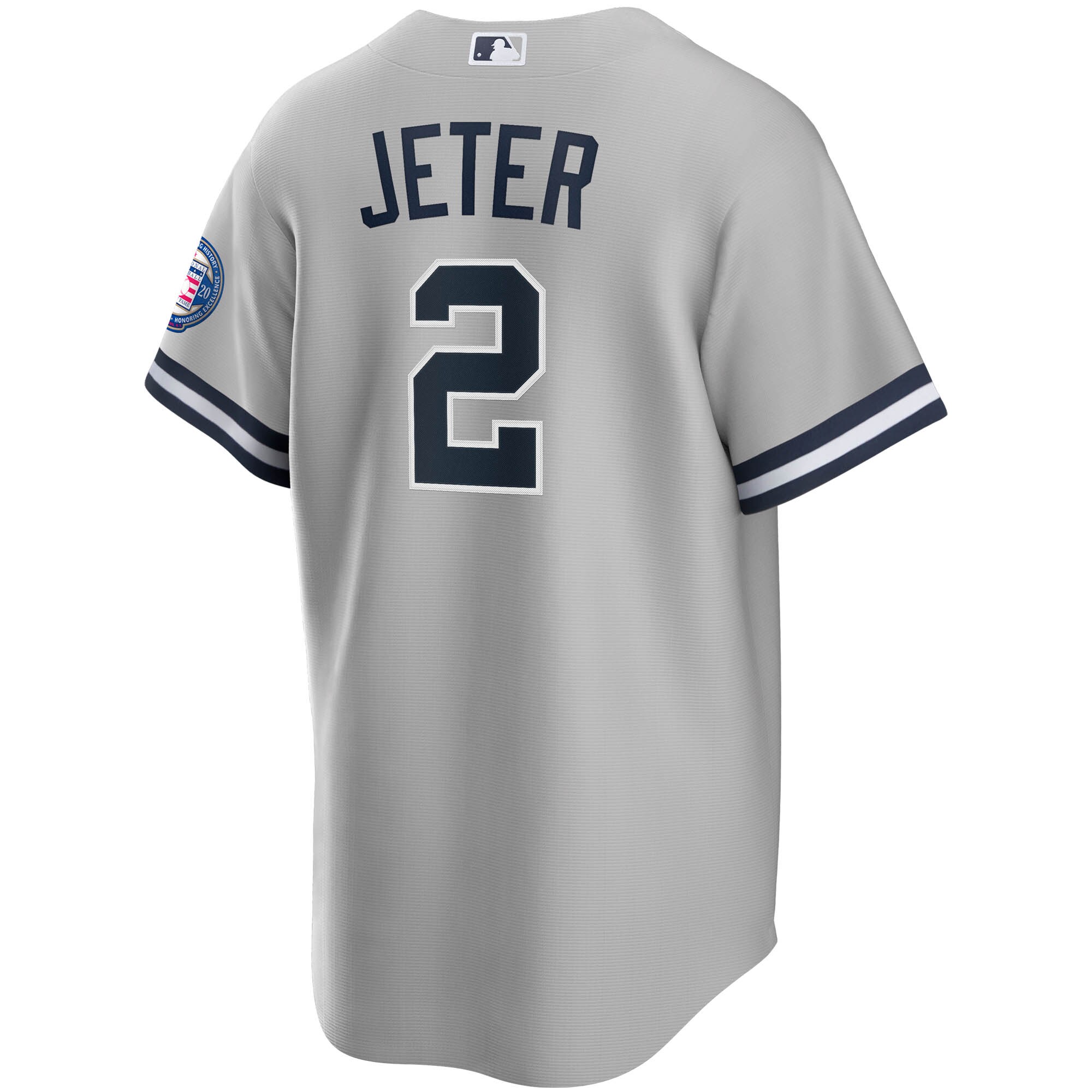 Derek Jeter New York Yankees Nike 2020 Hall of Fame Induction Road Replica Player Name Jersey - Gray - vstockx