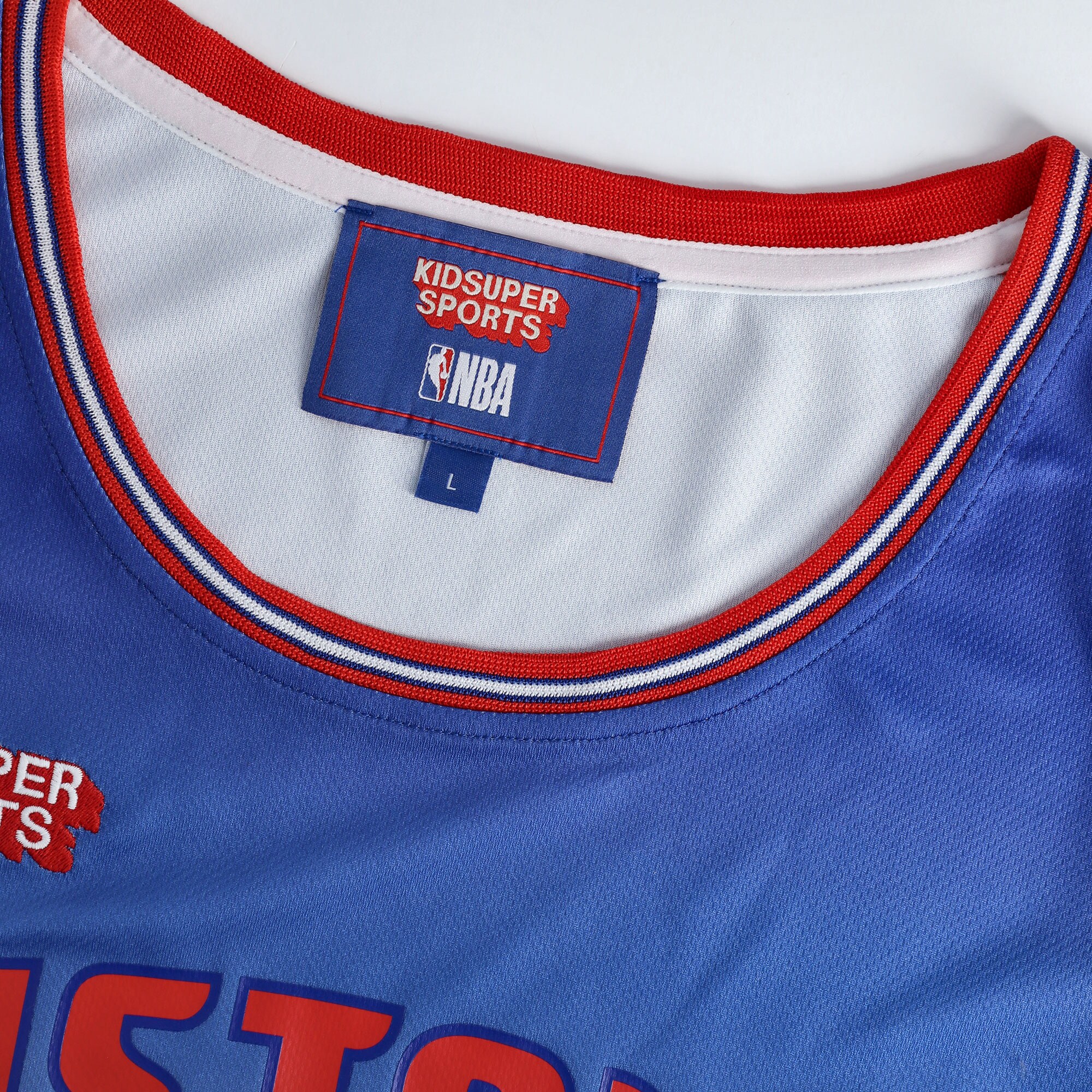 Detroit Pistons NBA & KidSuper Studios by Fanatics Unisex Hometown Jersey - Red - vstockx
