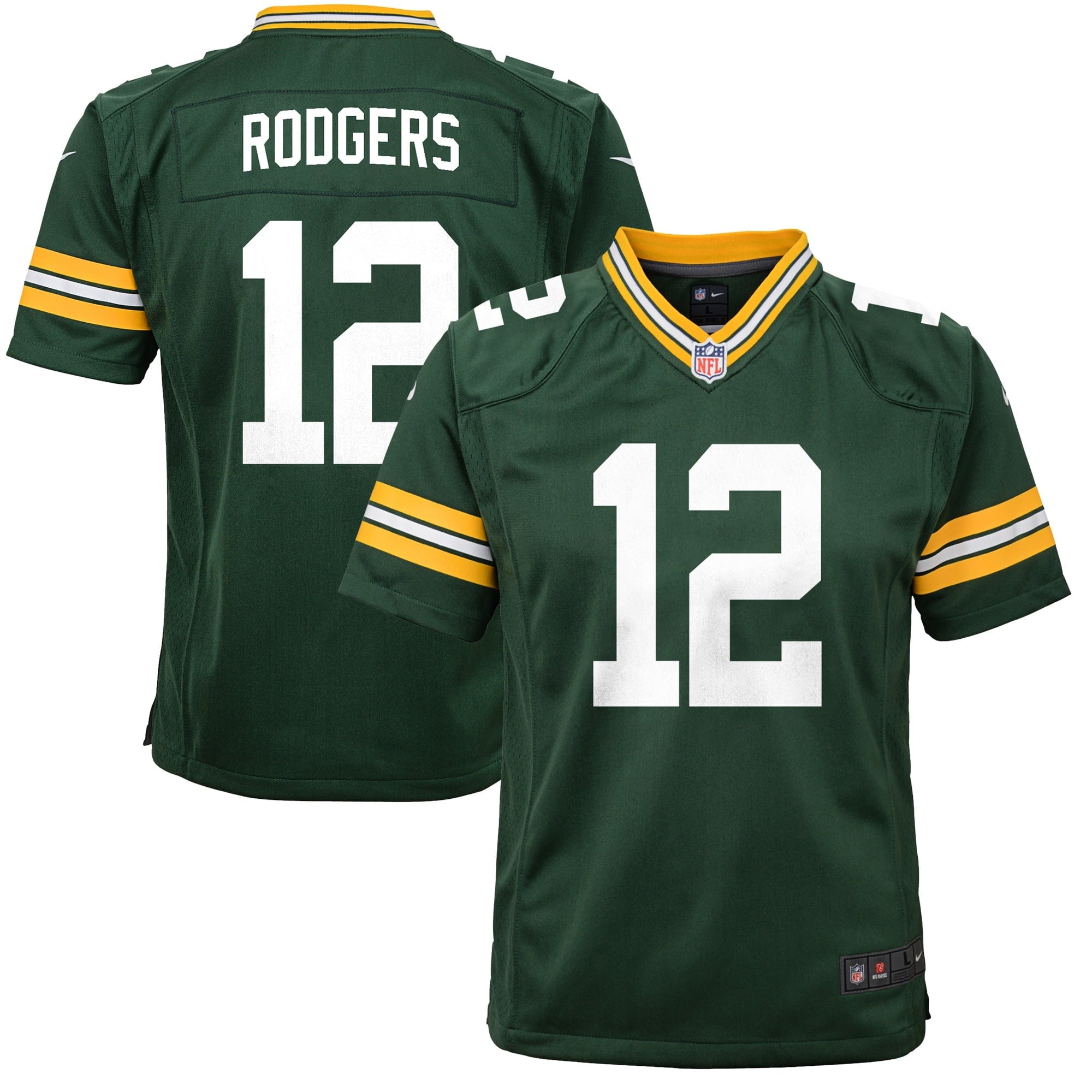 Youth Nike Aaron Rodgers Green Green Bay Packers Game Jersey - vstockx