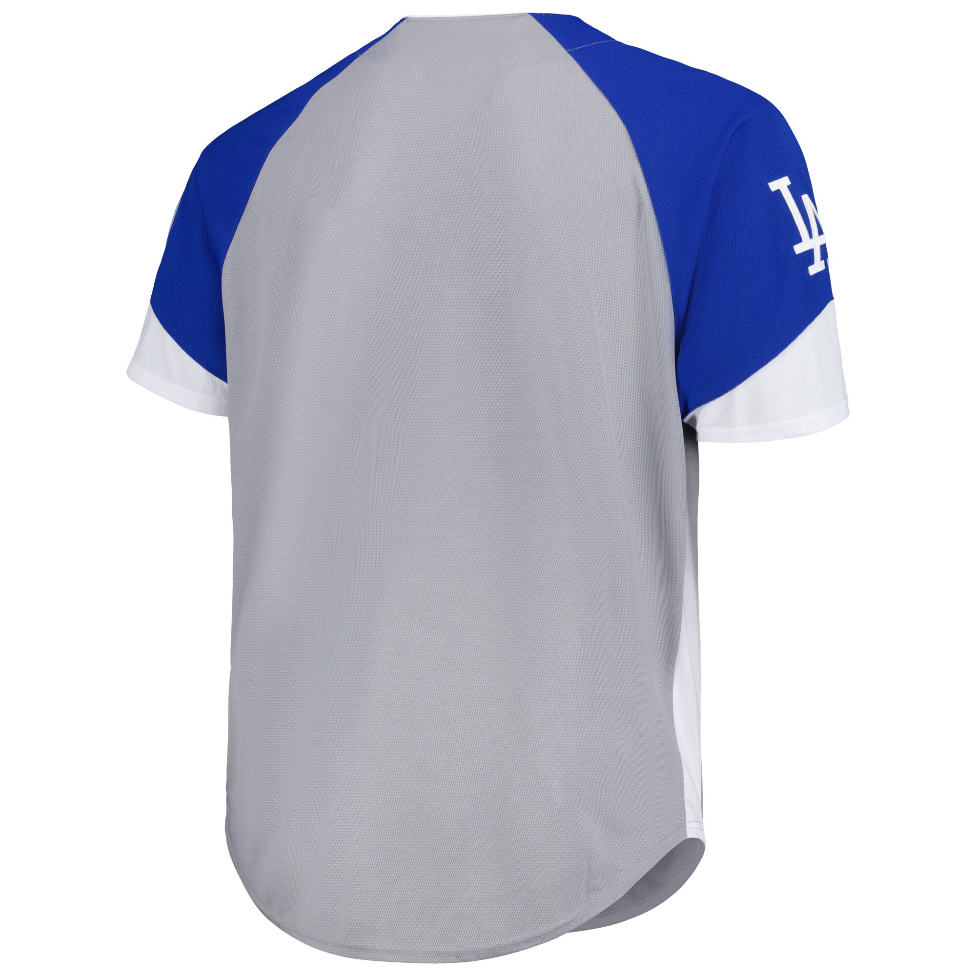 Los Angeles Dodgers Profile Big & Tall Colorblock Team Fashion Jersey - Gray - vstockx