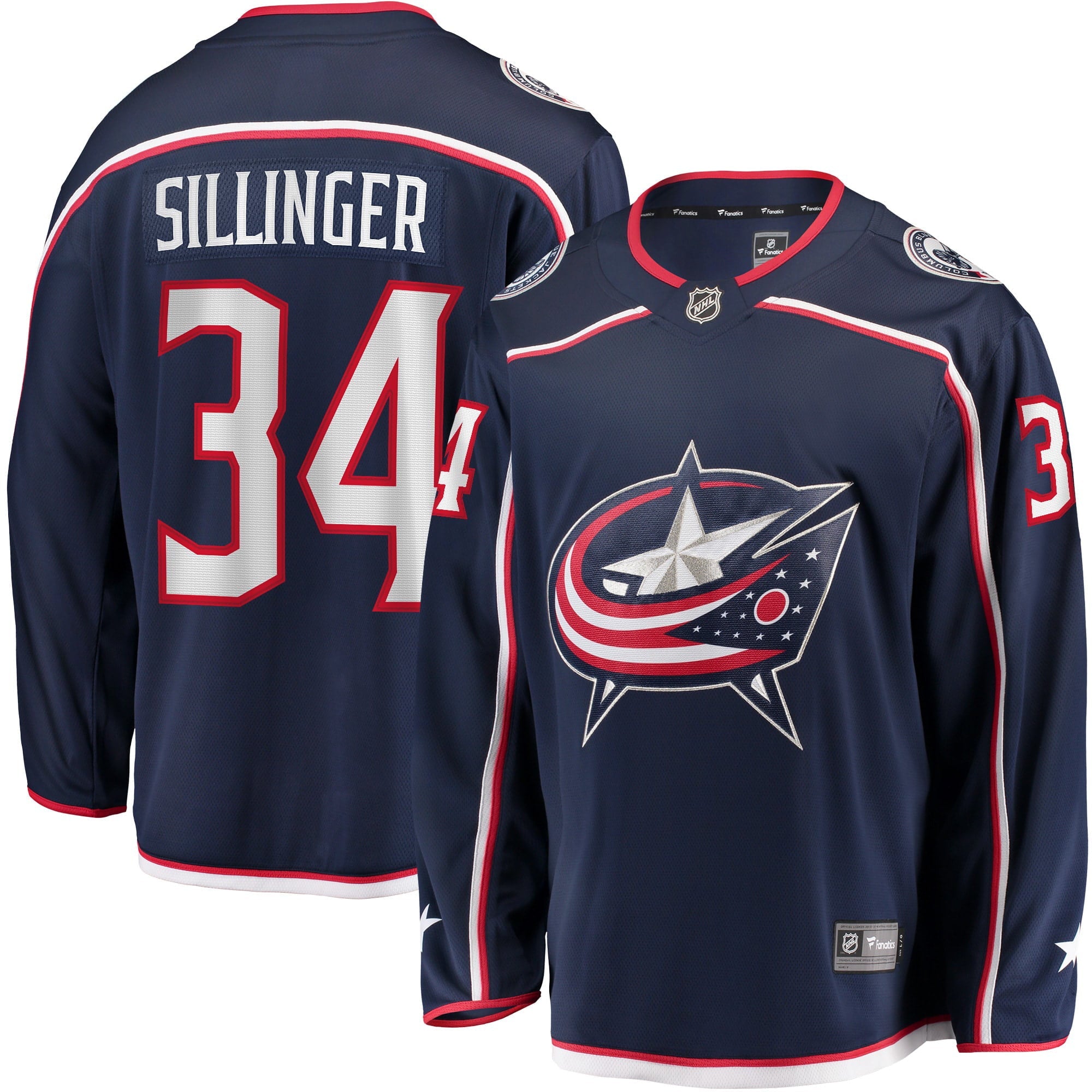 Men's Fanatics Branded Cole Sillinger Navy Columbus Blue Jackets Home Breakaway Player Jersey - vstockx